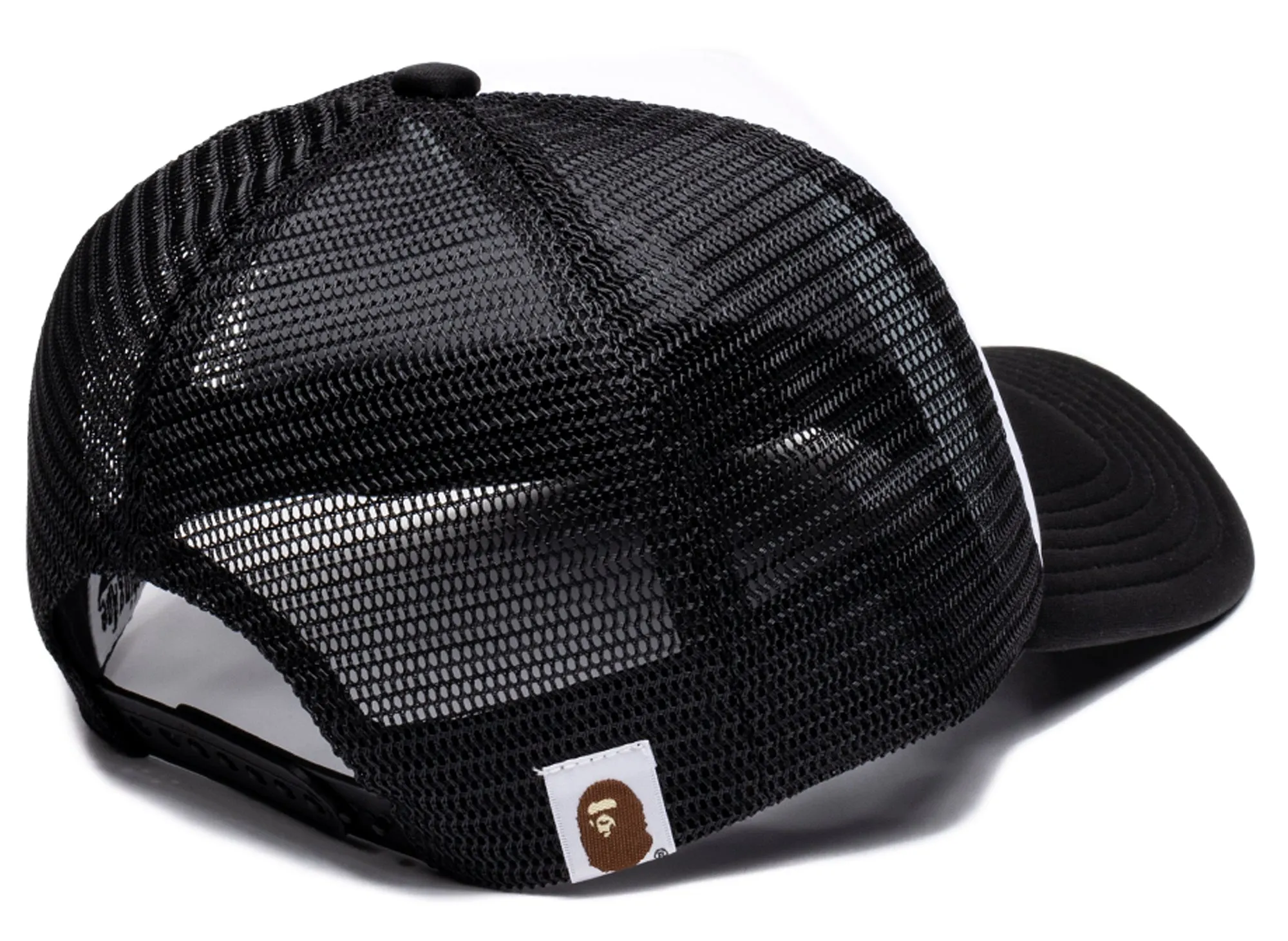 A Bathing Ape College Mesh Cap in Black