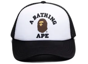 A Bathing Ape College Mesh Cap in Black