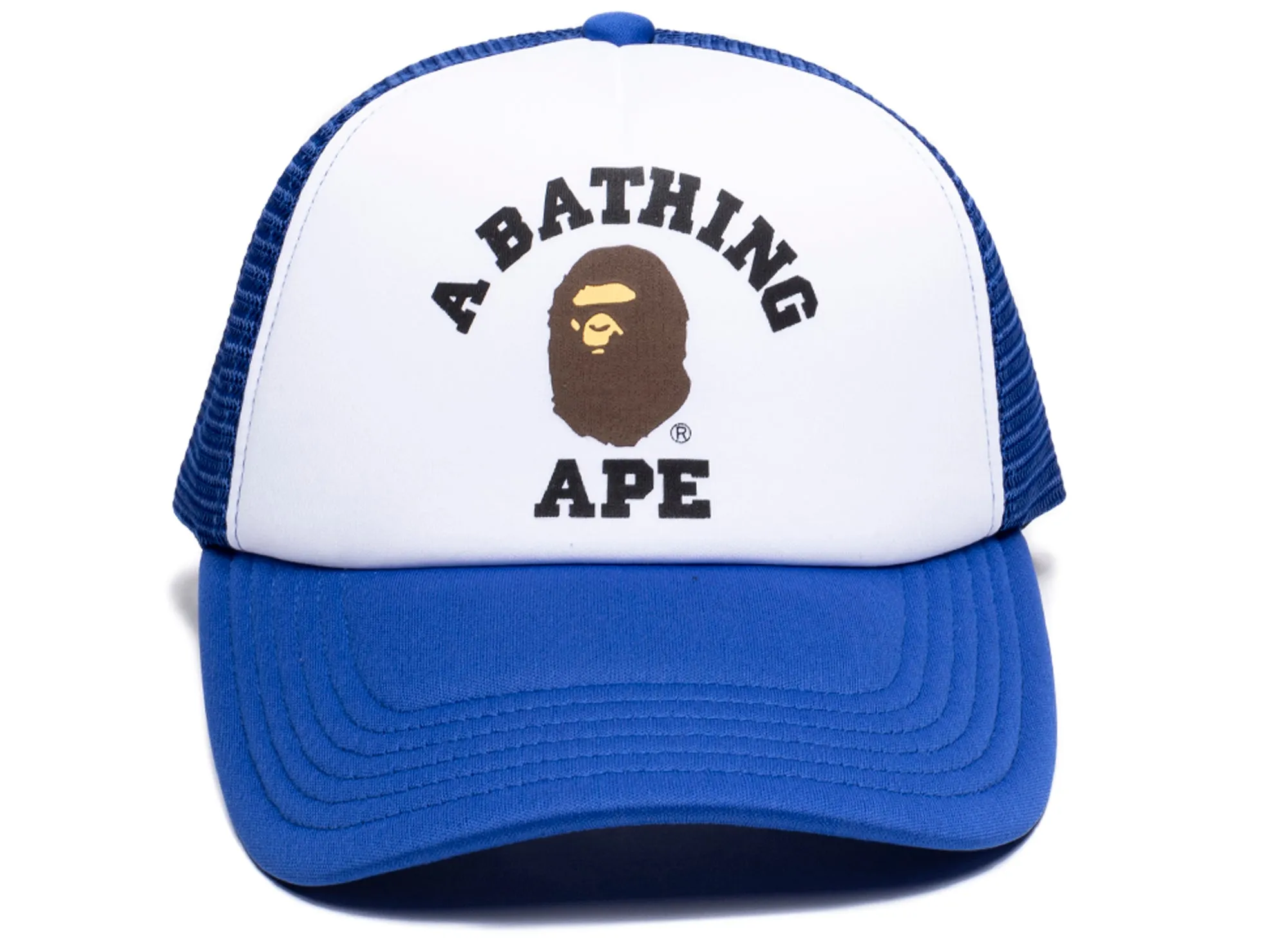 A Bathing Ape College Mesh Cap in Blue