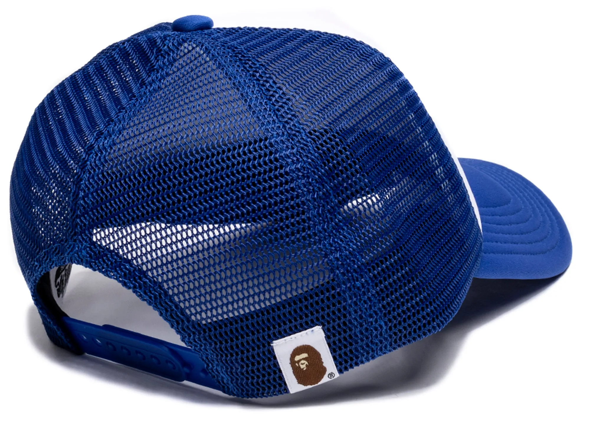 A Bathing Ape College Mesh Cap in Blue