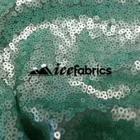 All Over Matte Aqua Mesh Glitz Mini Sequins Fabric