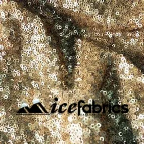 All Over Matte Gold Mesh Glitz Mini Sequins Fabric