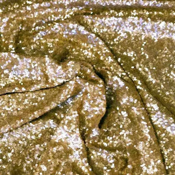 All Over Matte Gold Mesh Glitz Mini Sequins Fabric