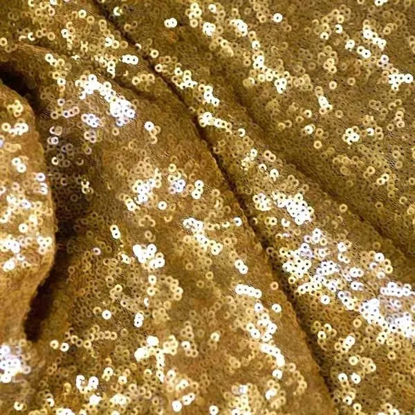 All Over Matte Gold Mesh Glitz Mini Sequins Fabric