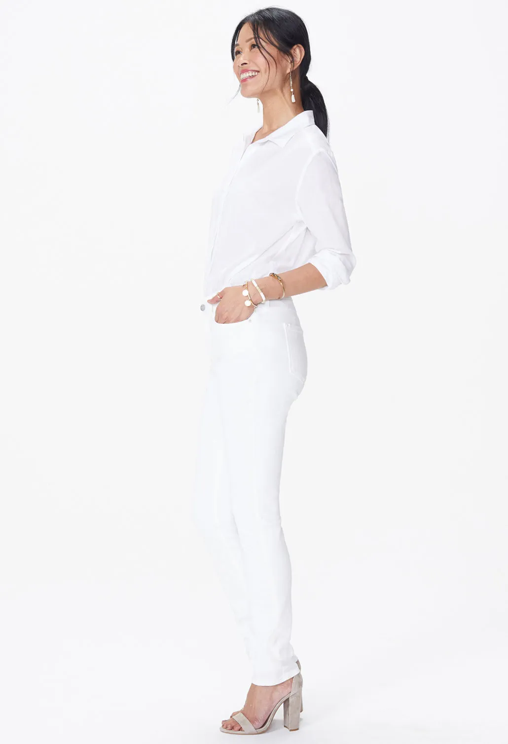Ami Ankle White Premium Denim