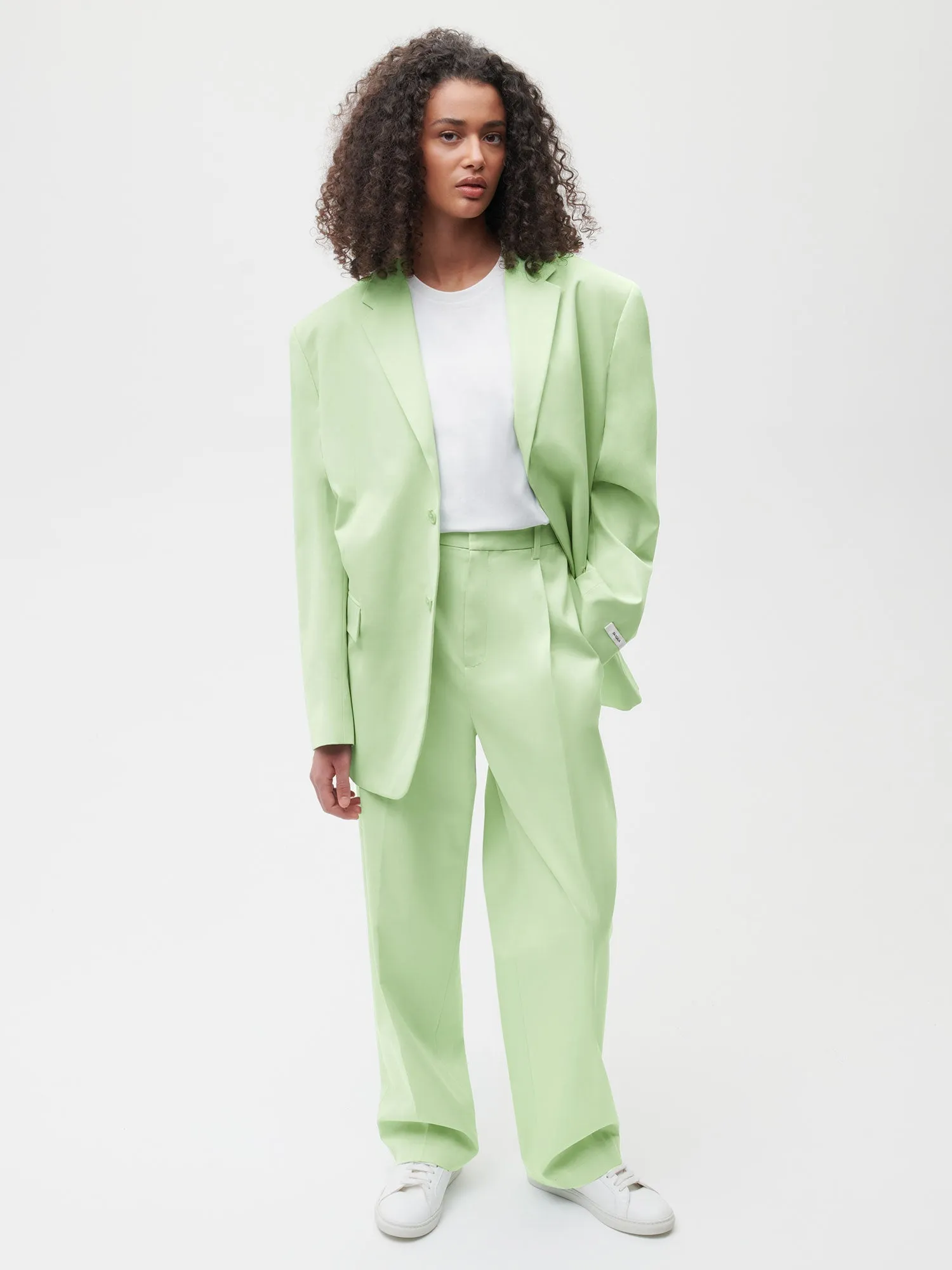 Archive Men's Cotton Tailored Trousers—pistachio