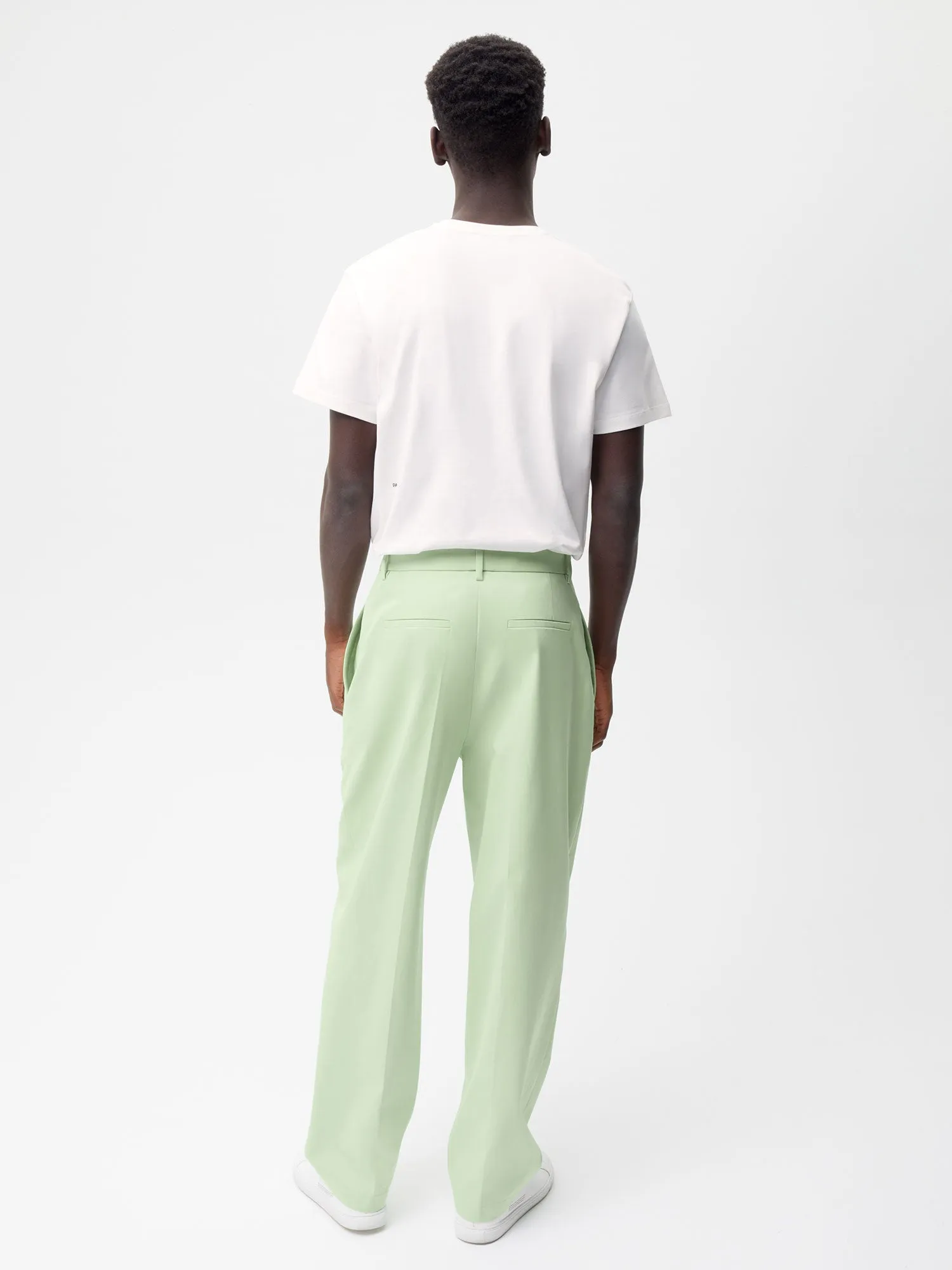 Archive Men's Cotton Tailored Trousers—pistachio