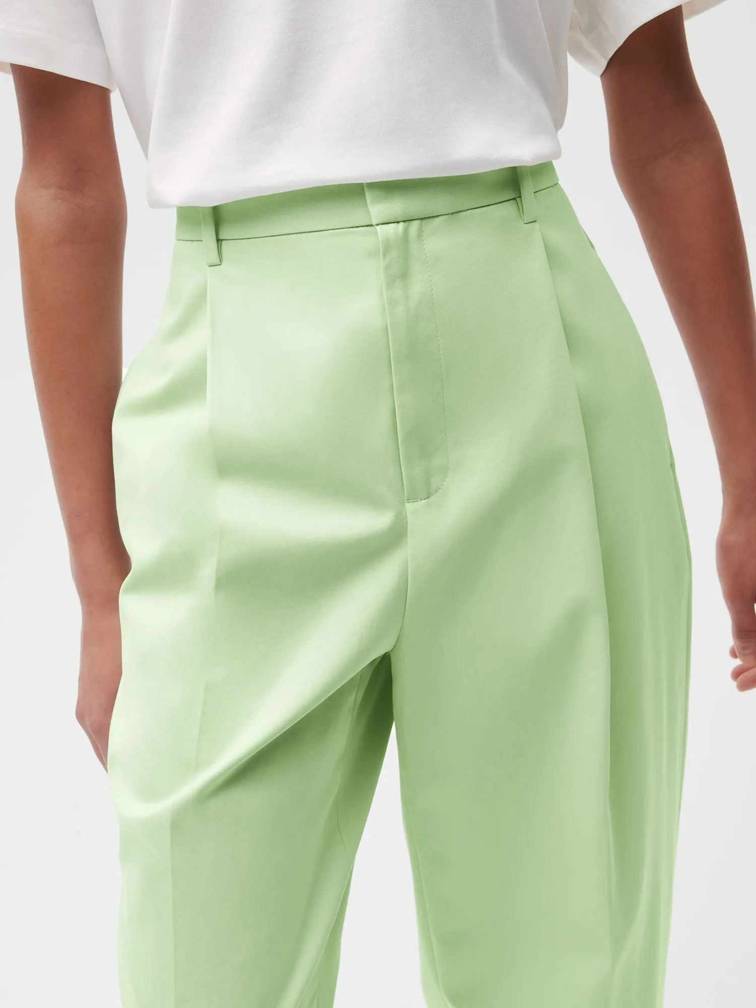 Archive Men's Cotton Tailored Trousers—pistachio