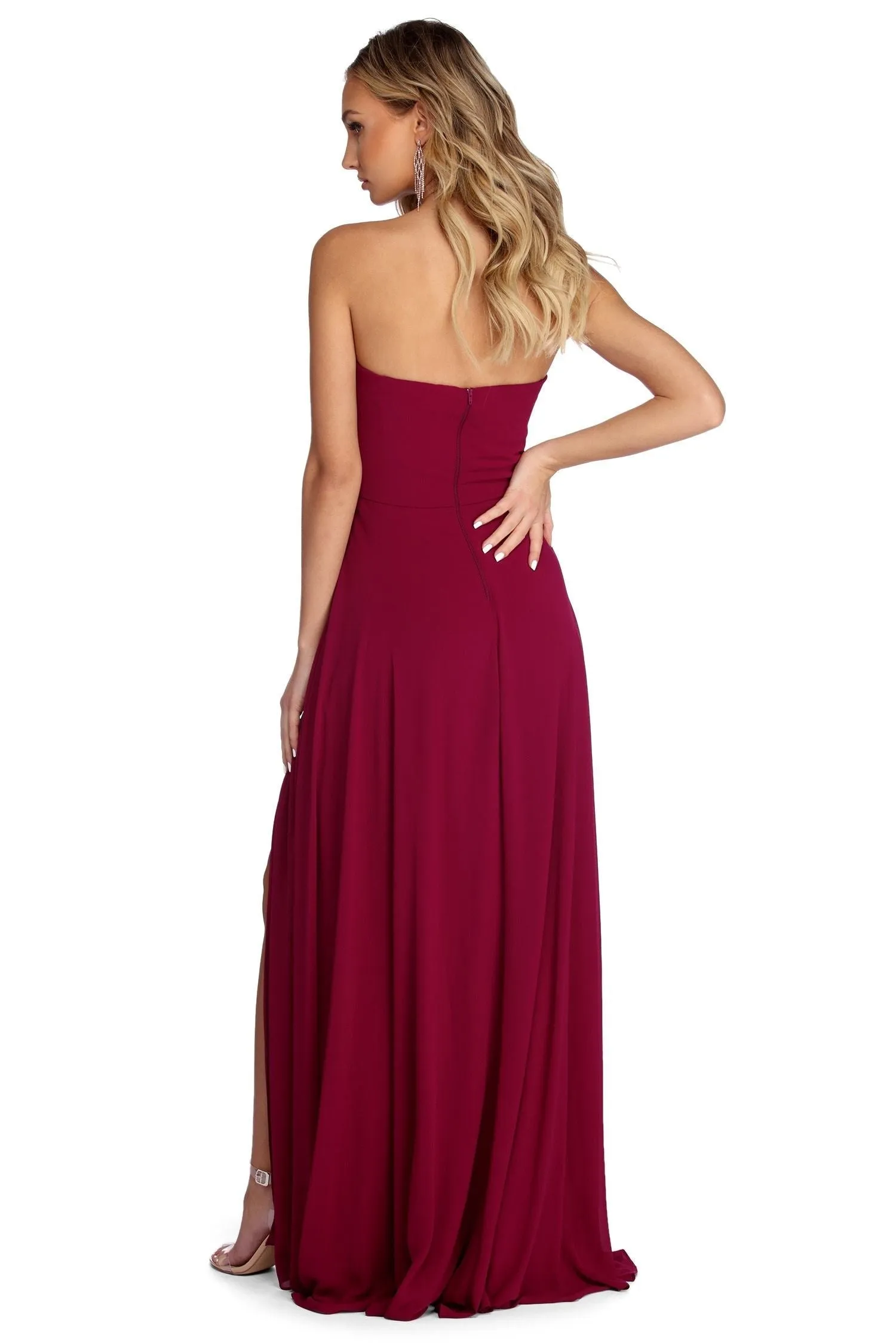 Audrey Pleated Stylish Sweetheart Dress