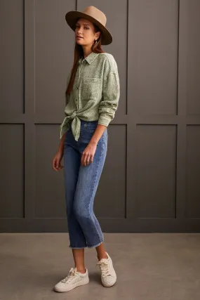 AUDREY PULL-ON STRAIGHT CROP PANT-River blue