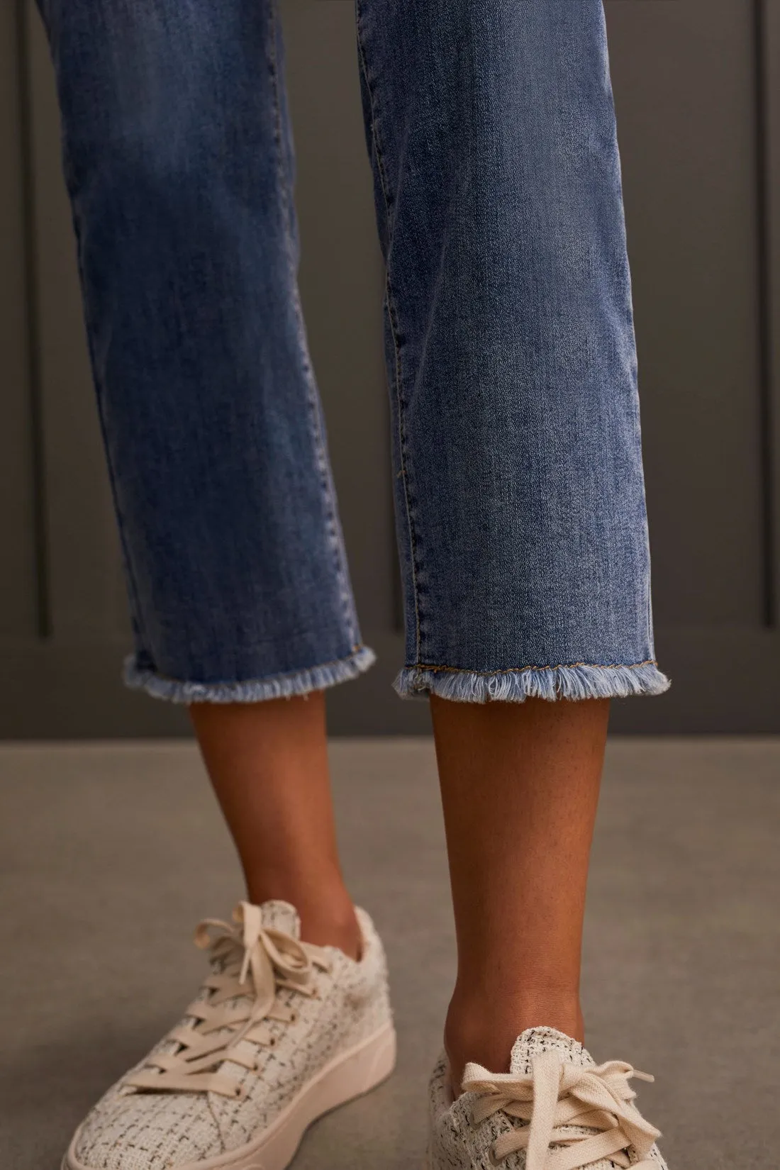 AUDREY PULL-ON STRAIGHT CROP PANT-River blue