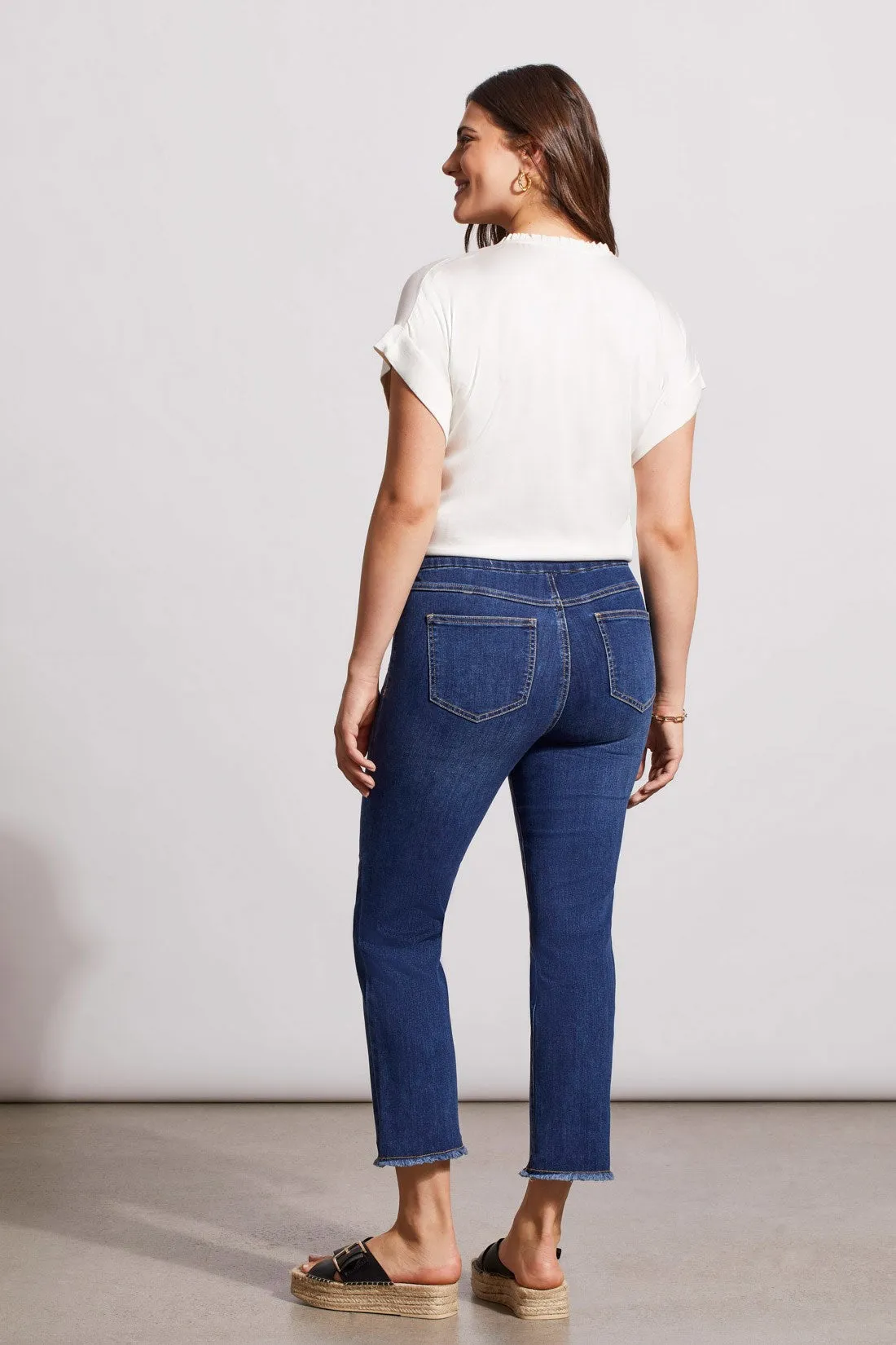 AUDREY PULL-ON STRAIGHT CROP PANT-River blue