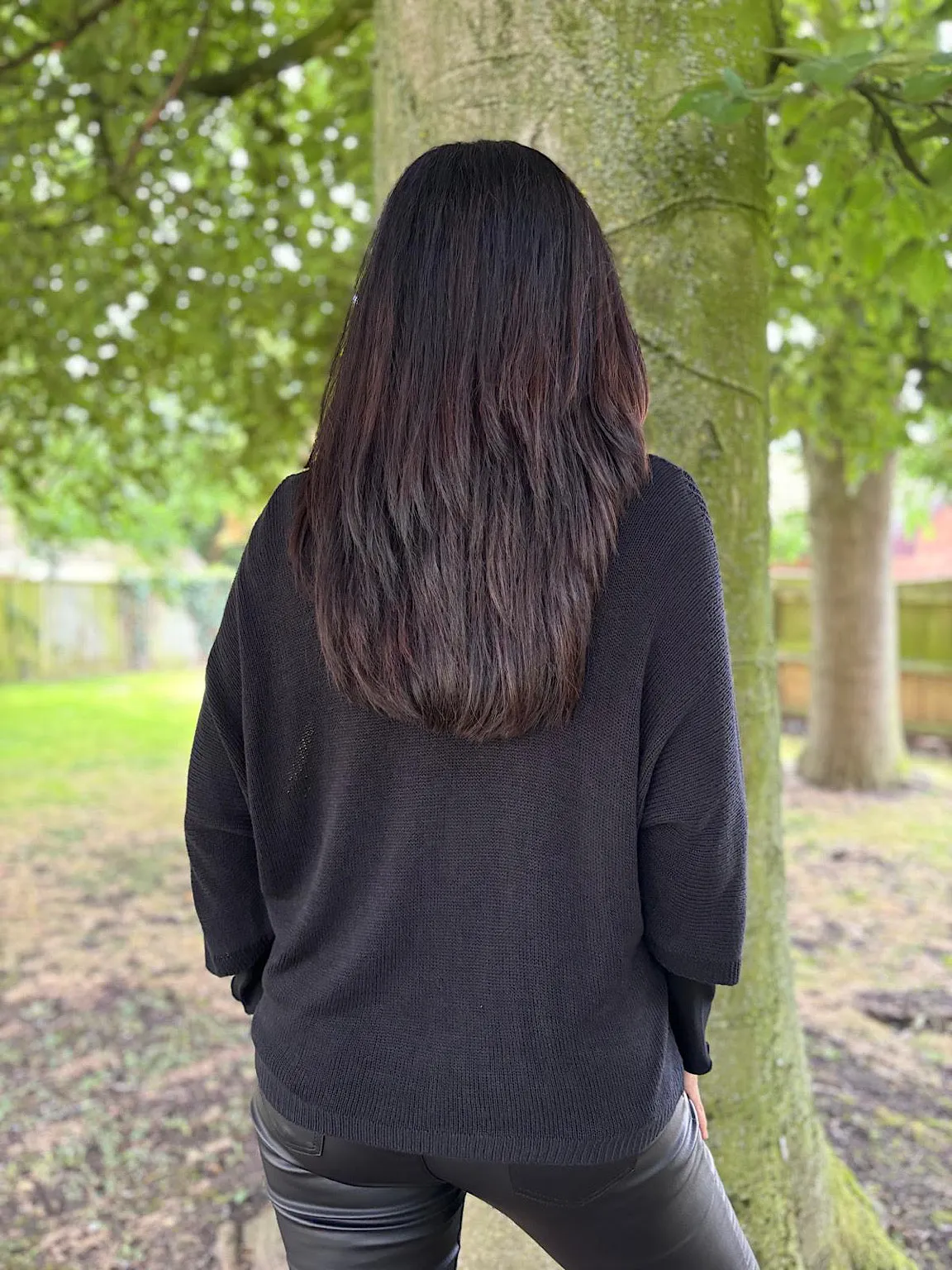 Black Diamond Knit Top Leigh