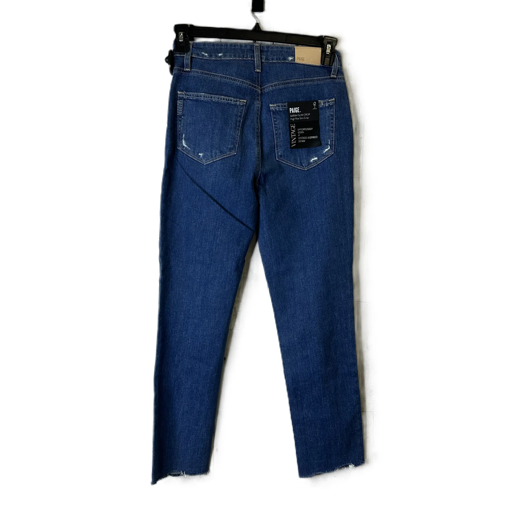 Blue Denim Jeans Cropped By Paige, Size: 4