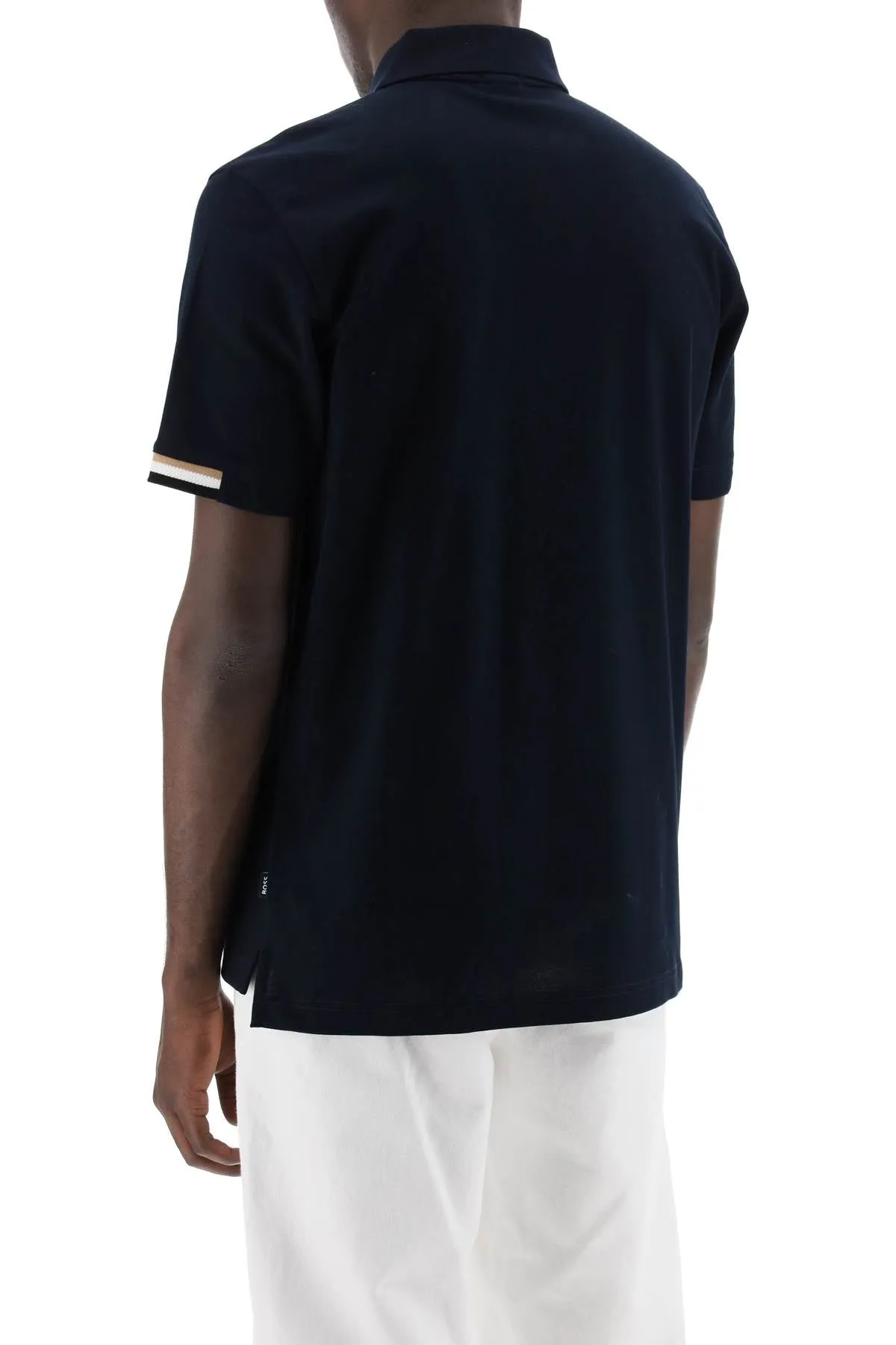 Boss Men's Parlay Polo Shirt With Stripe Detail