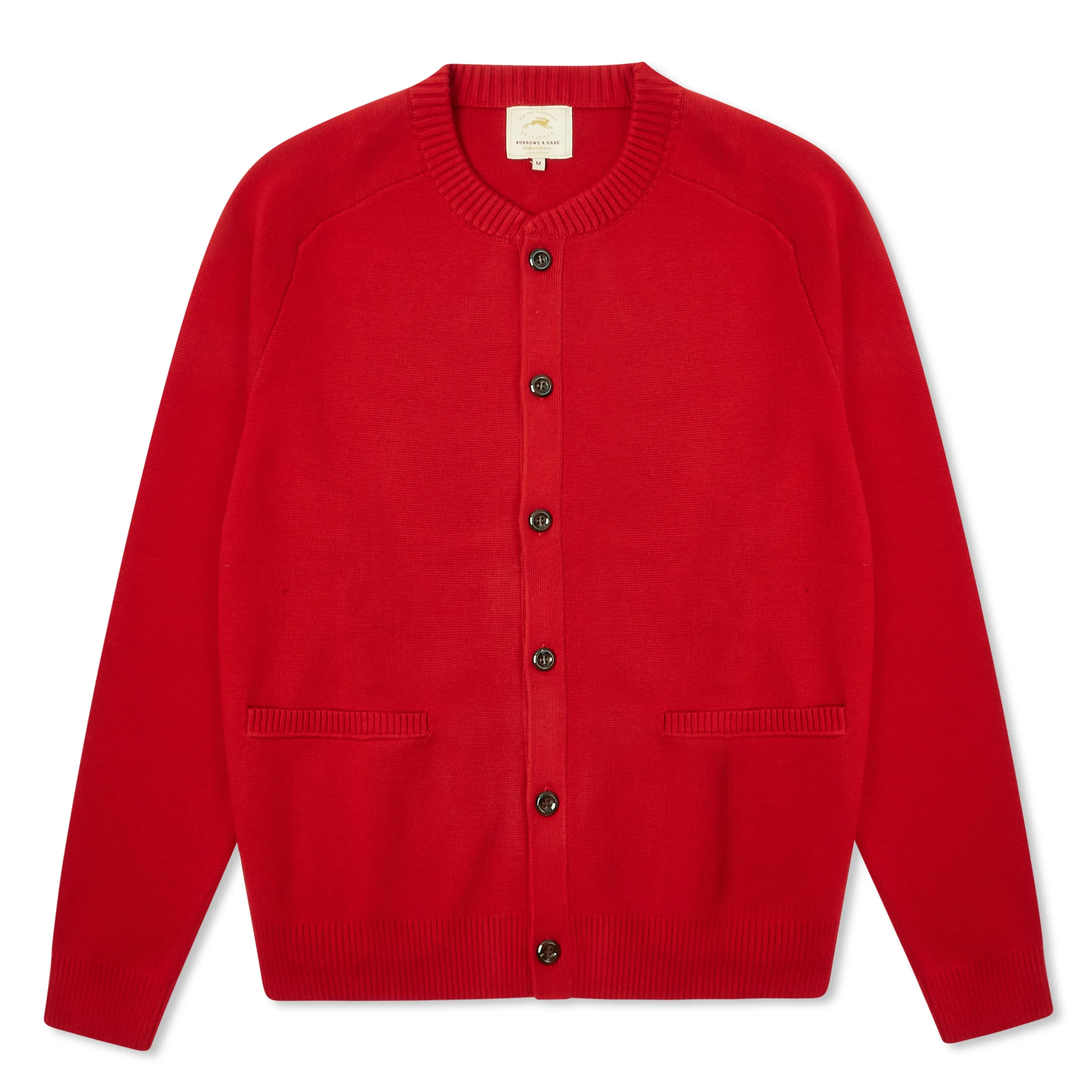 Burrows & Hare Varsity Cardigan - Red