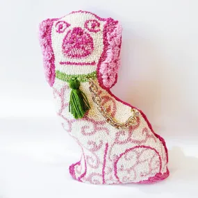 Chinoiserie Dog Hooked Pillow
