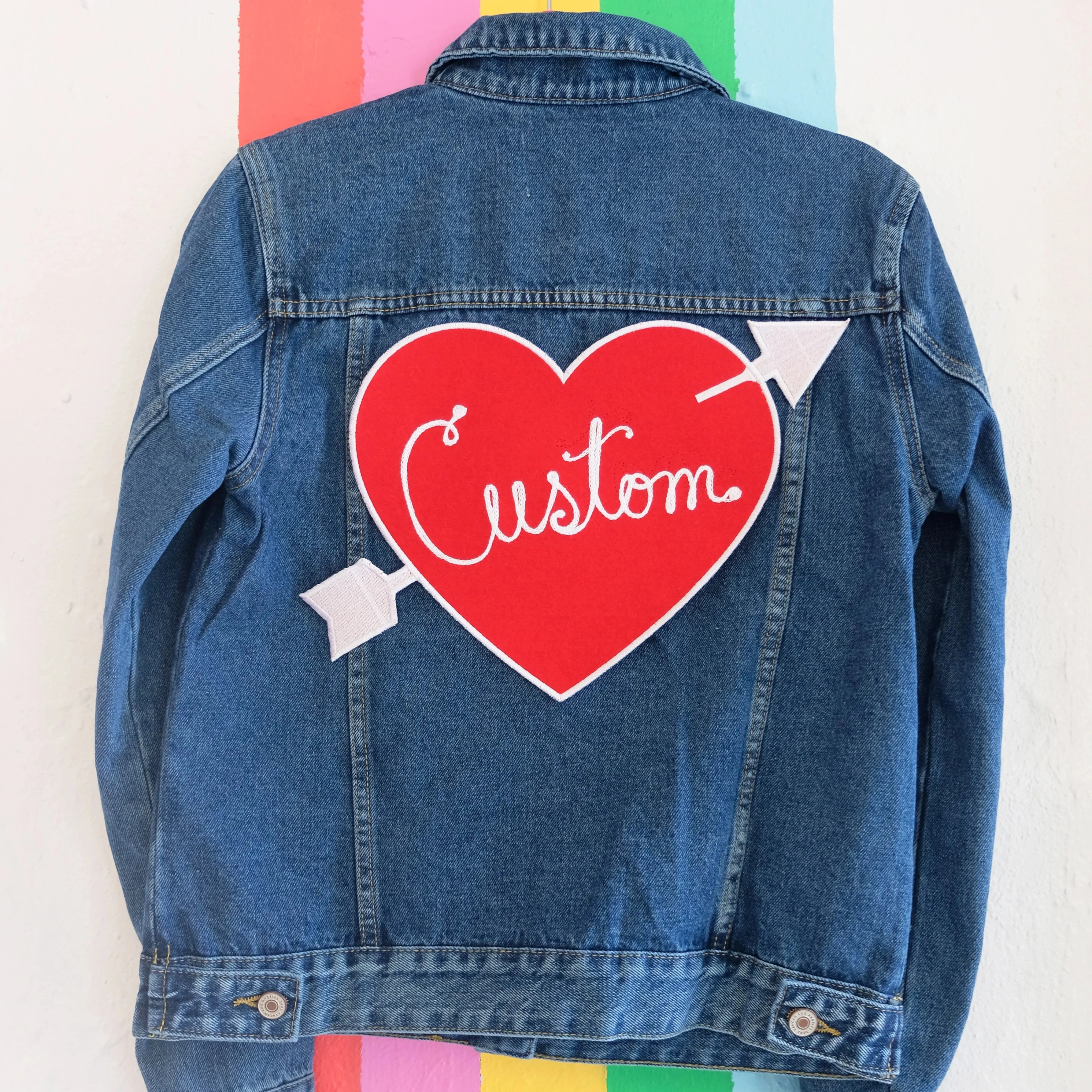 Custom Heart Back Patch Personalized