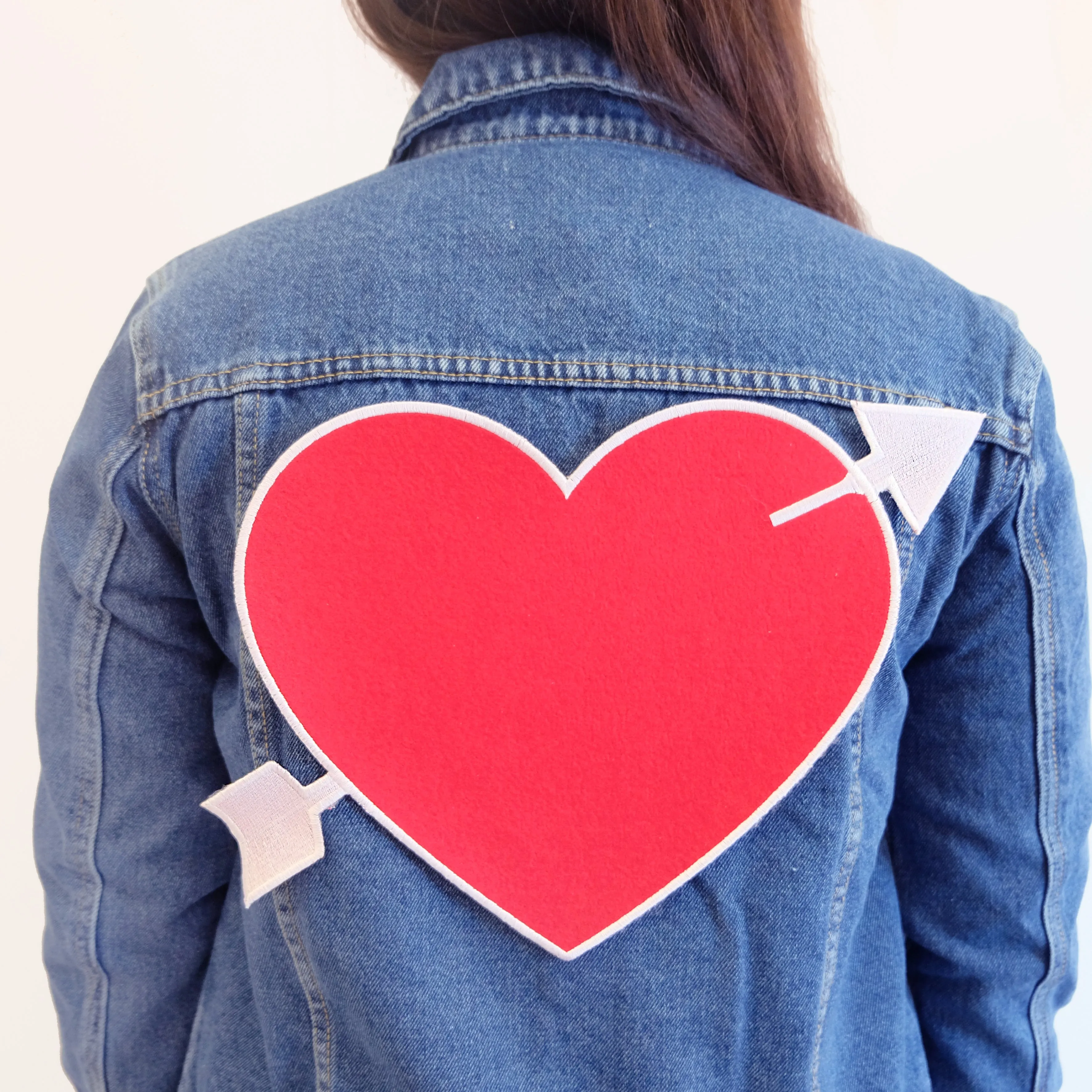 Custom Heart Back Patch Personalized
