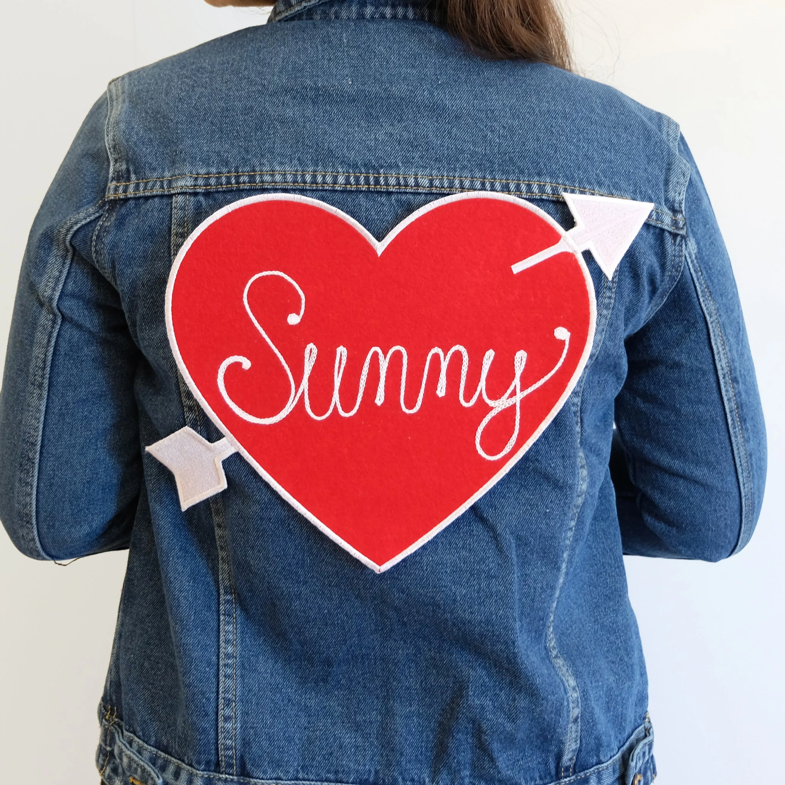 Custom Heart Back Patch Personalized