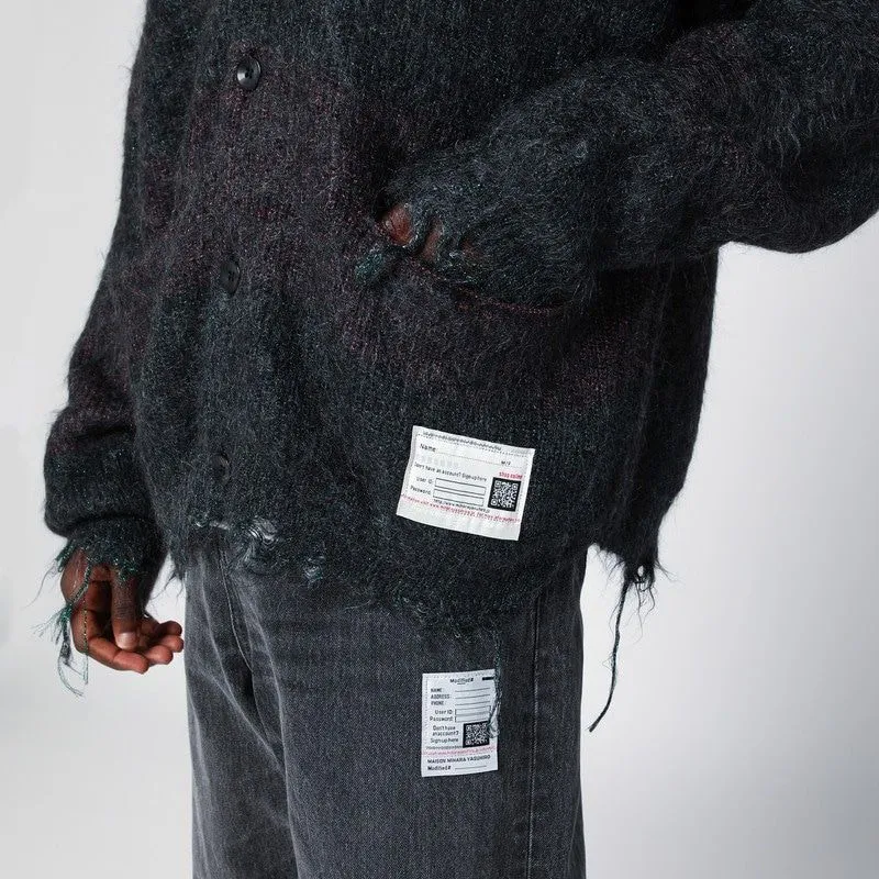 DARK GREY CARDIGAN IN MOHAIR BLEND
