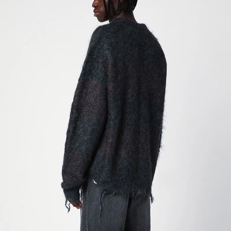DARK GREY CARDIGAN IN MOHAIR BLEND