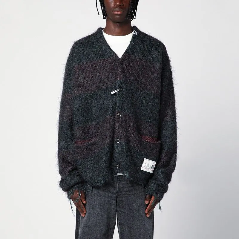 DARK GREY CARDIGAN IN MOHAIR BLEND