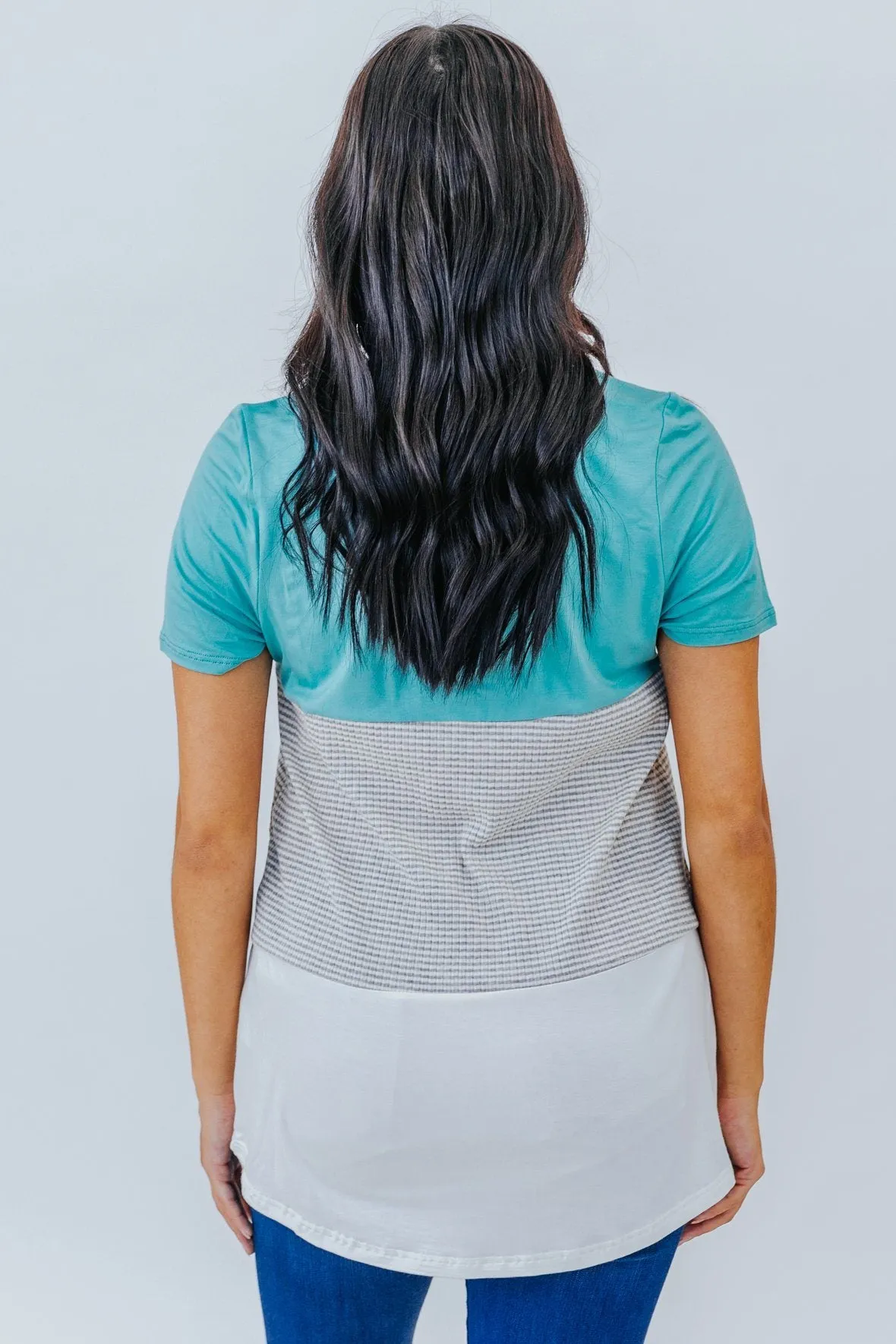 Don't Rain On My Parade Pocketed Tee In Teal