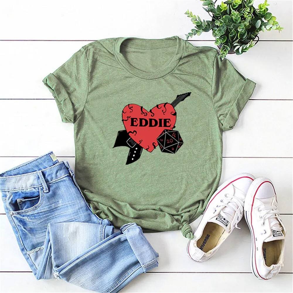 DressBetty - Red Heart Printed T-shirt