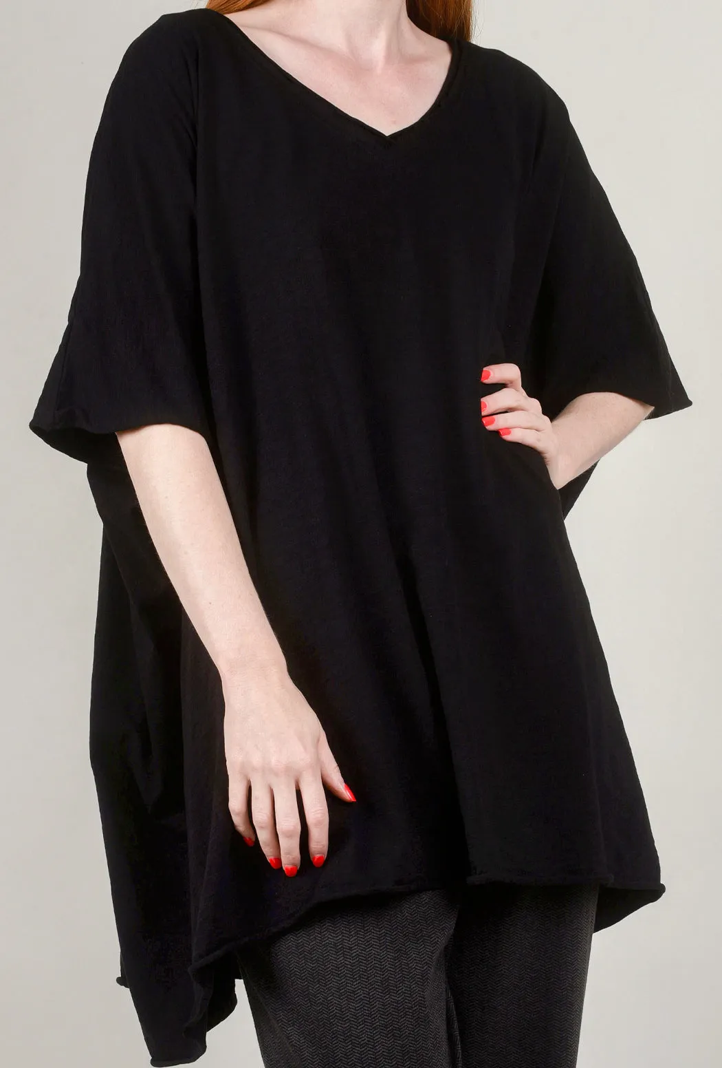 Elbow Cocoon Tee, Black