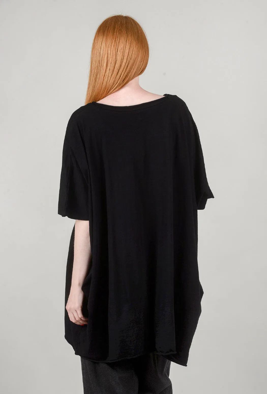 Elbow Cocoon Tee, Black