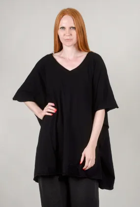 Elbow Cocoon Tee, Black