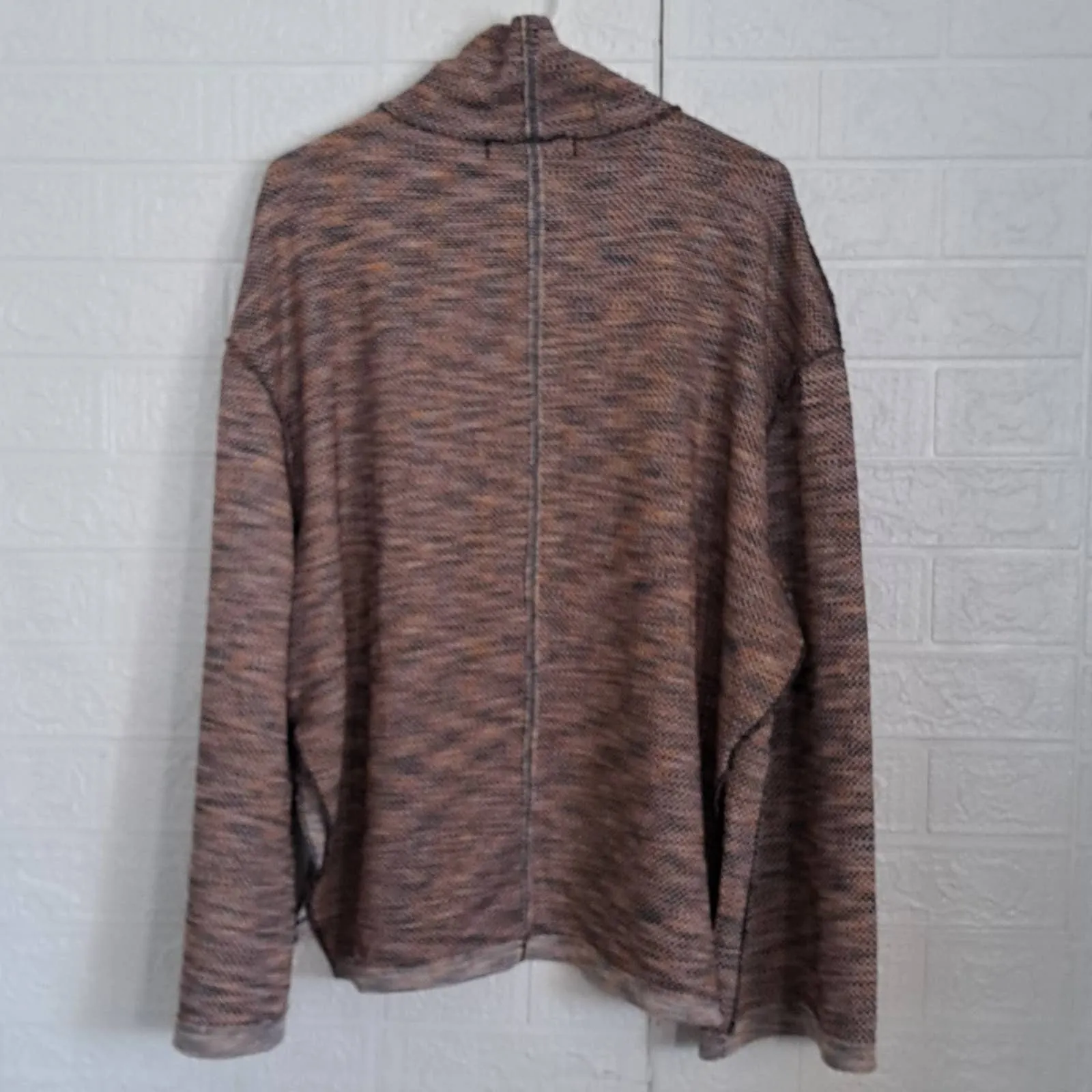 Free People Sunny Days Knit Oversized Turtleneck Sweater Large