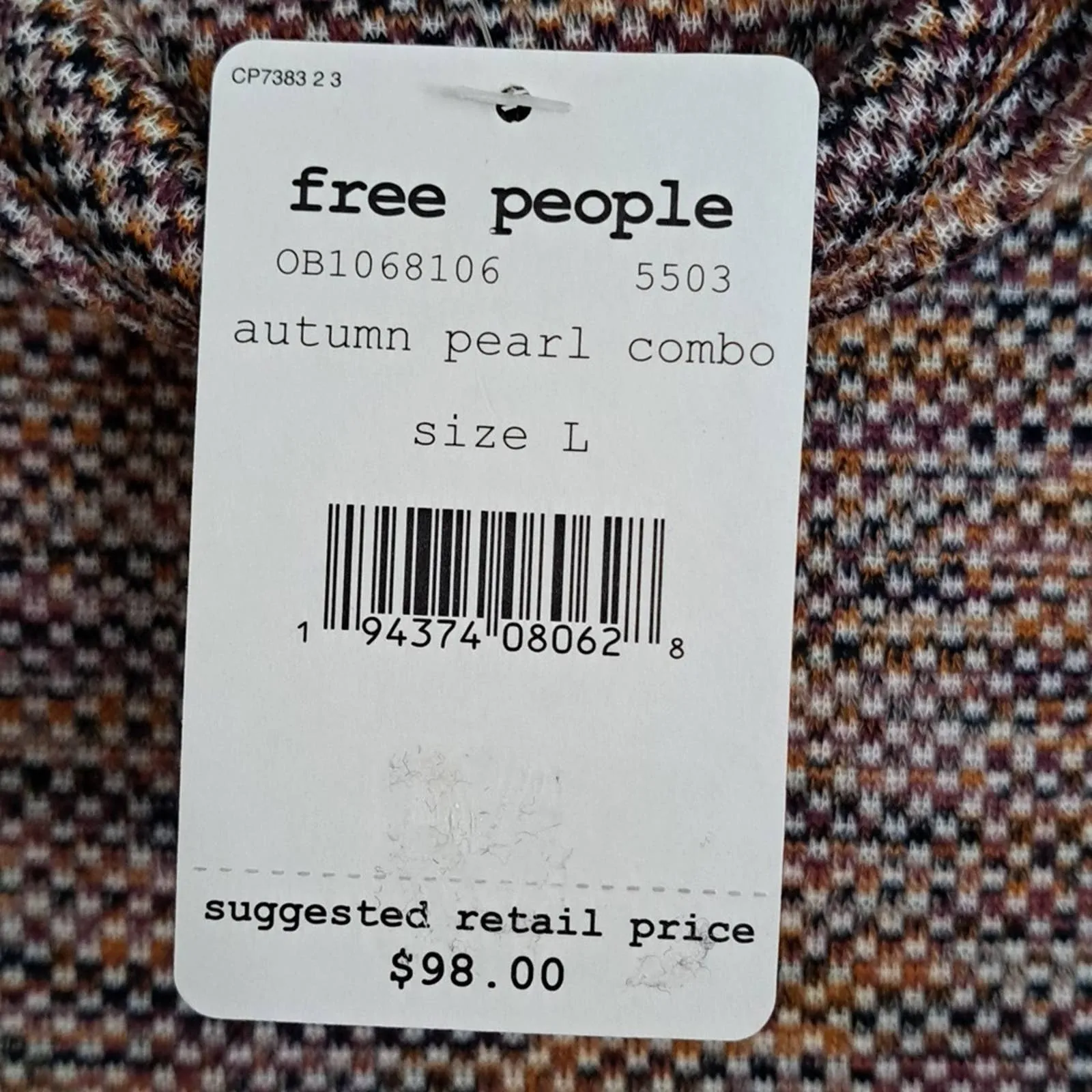 Free People Sunny Days Knit Oversized Turtleneck Sweater Large