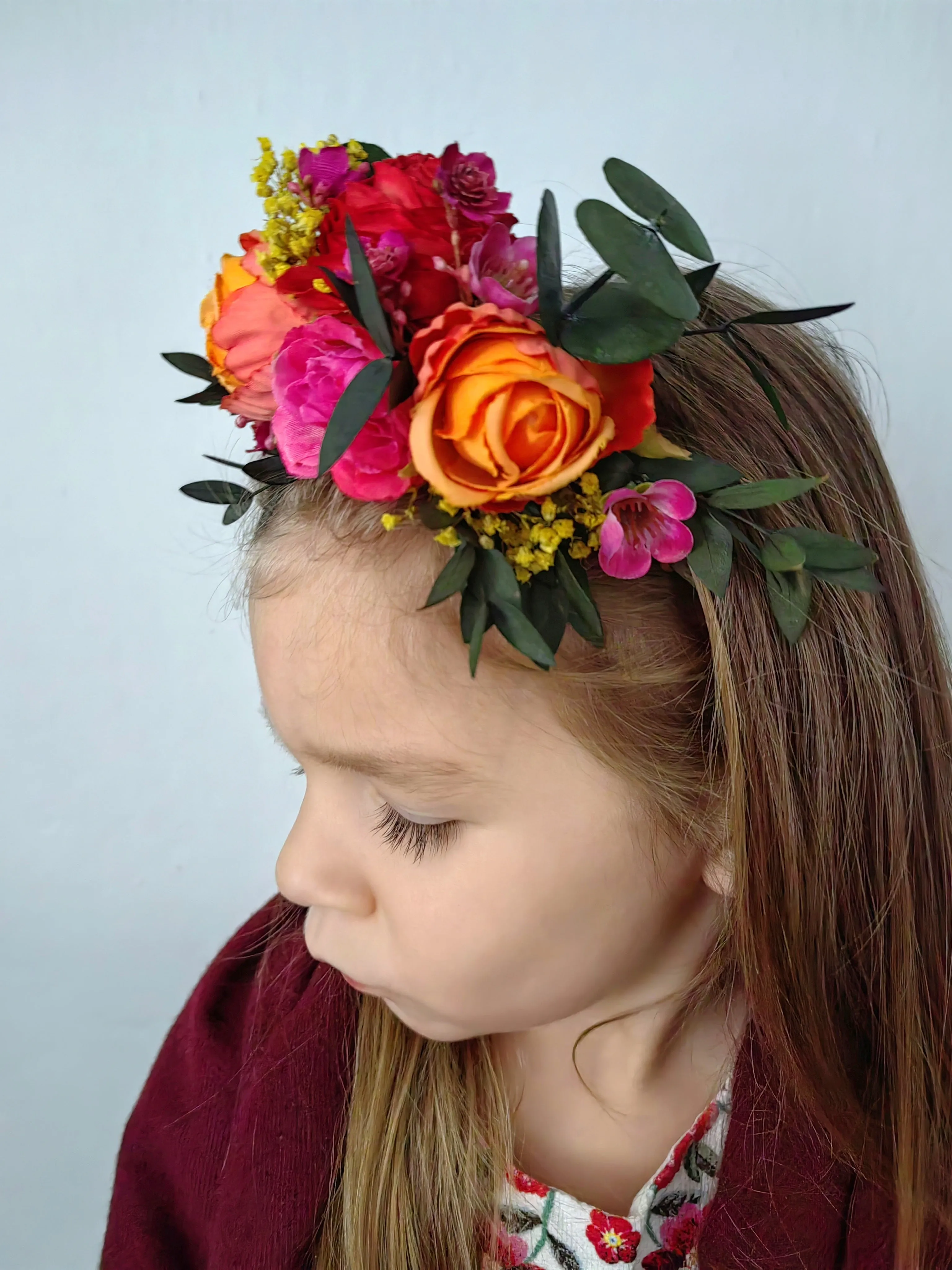Frida Kahlo flower headband for girl