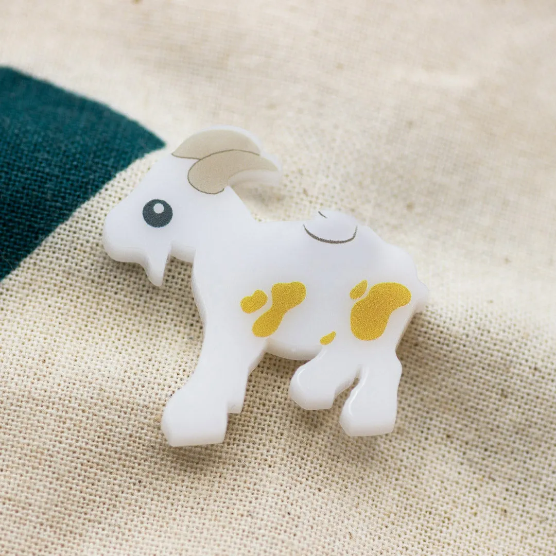 Goat Pin Badge - Laser Cut Acrylic