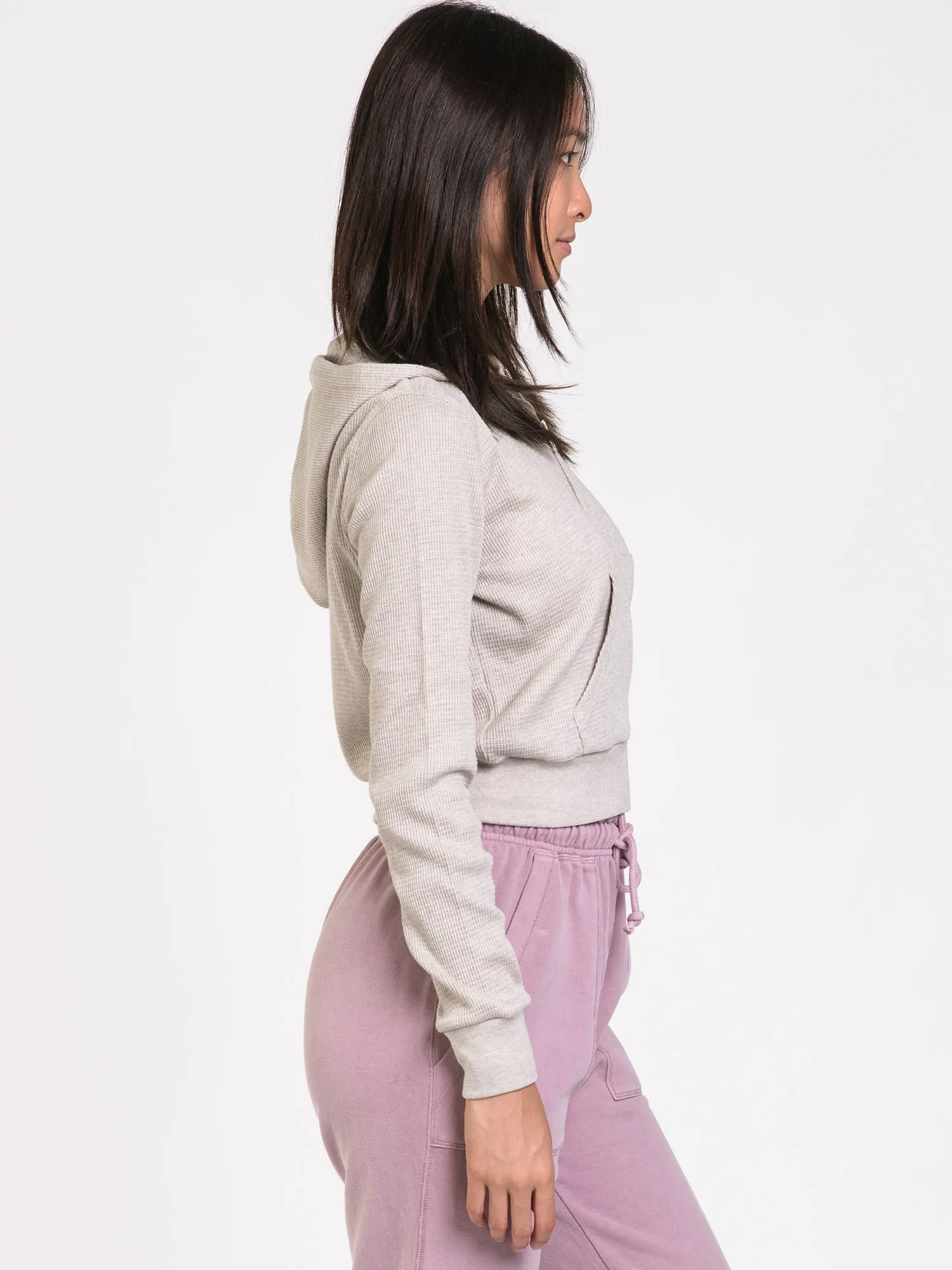 HARLOW GIANNA WAFFLE ZIP UP MIX - CLEARANCE