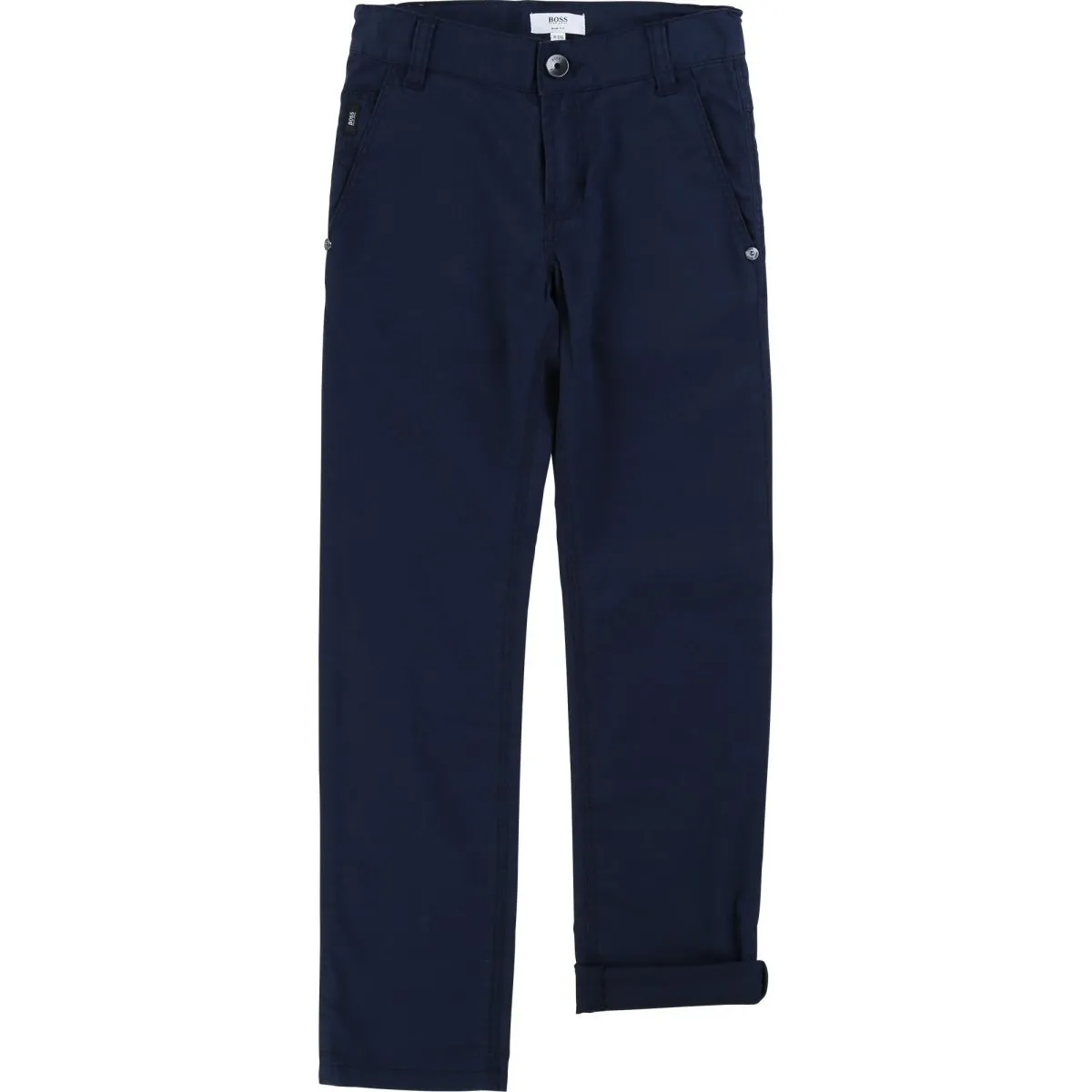 Hugo Boss Boys Navy Cotton Pant
