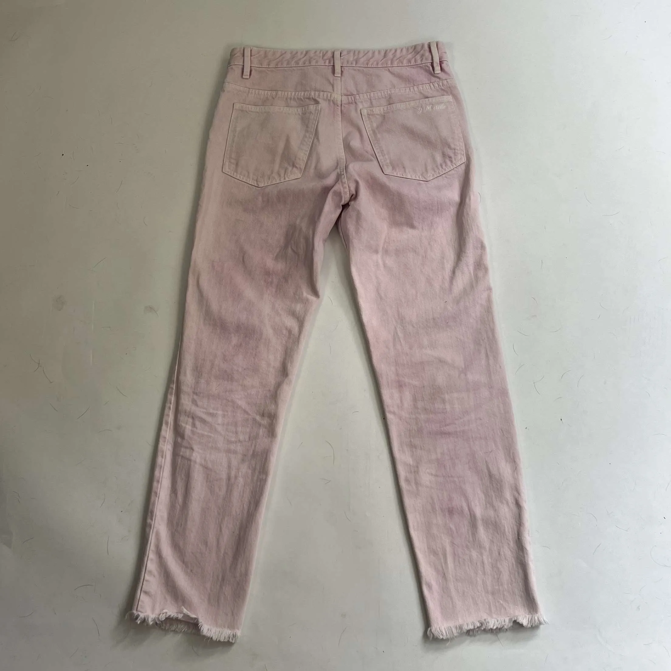 Isabel Marant Etoile Pink Acid Wash Raw Hem Jeans M