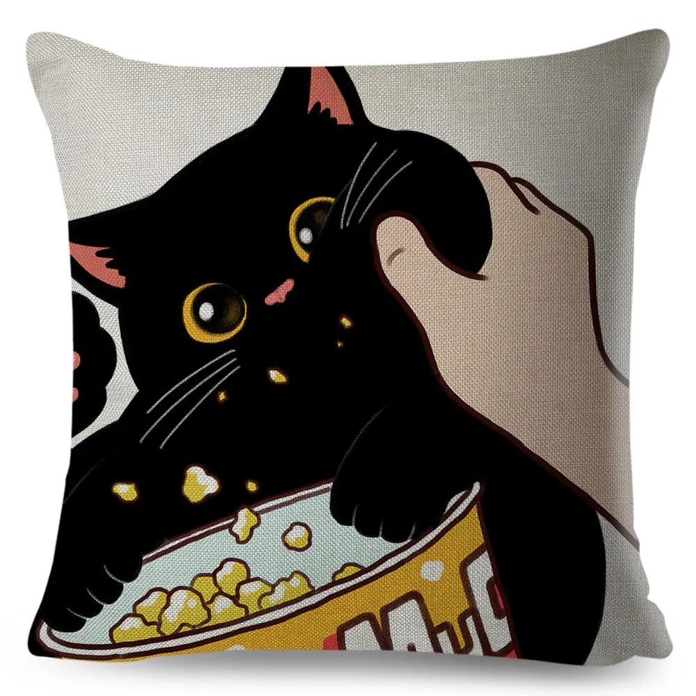 Kawaii Cat Cushion Cover