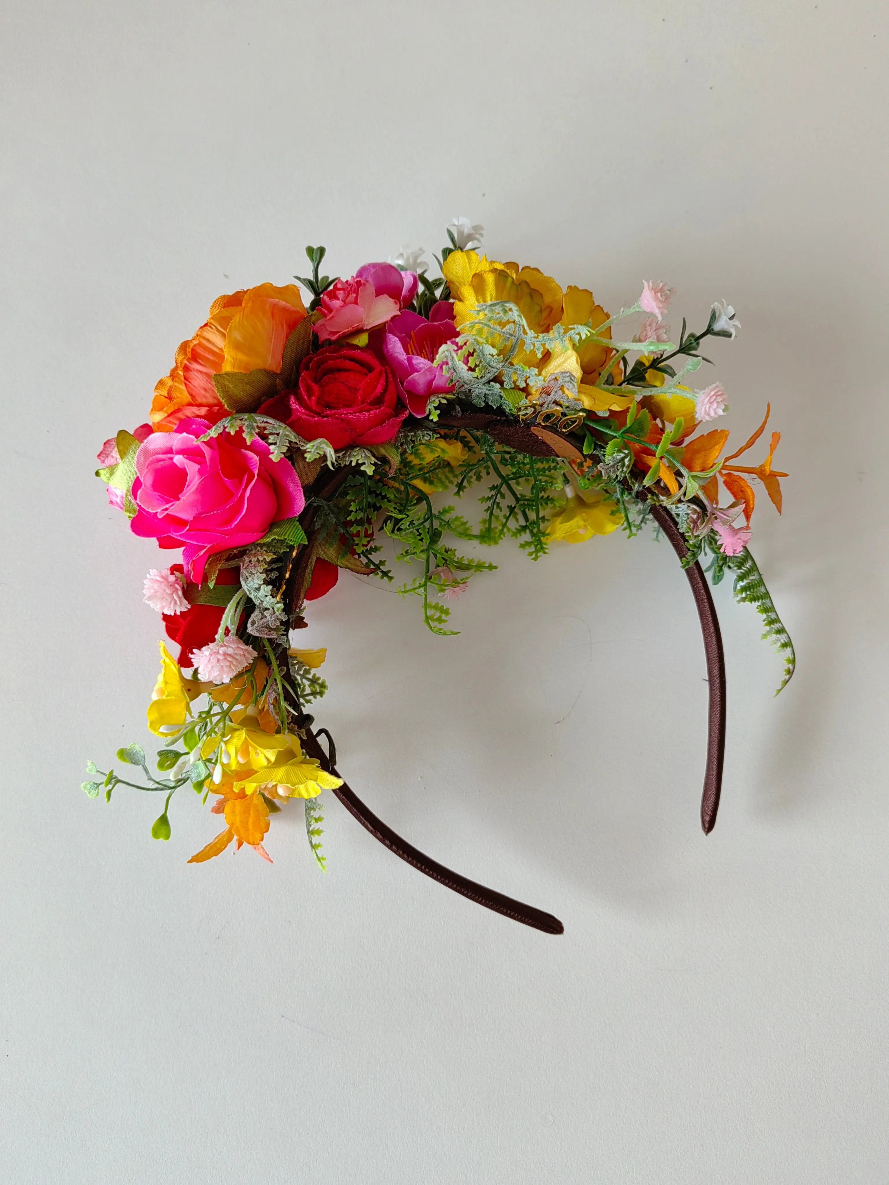 Kids fuchsia flower headband