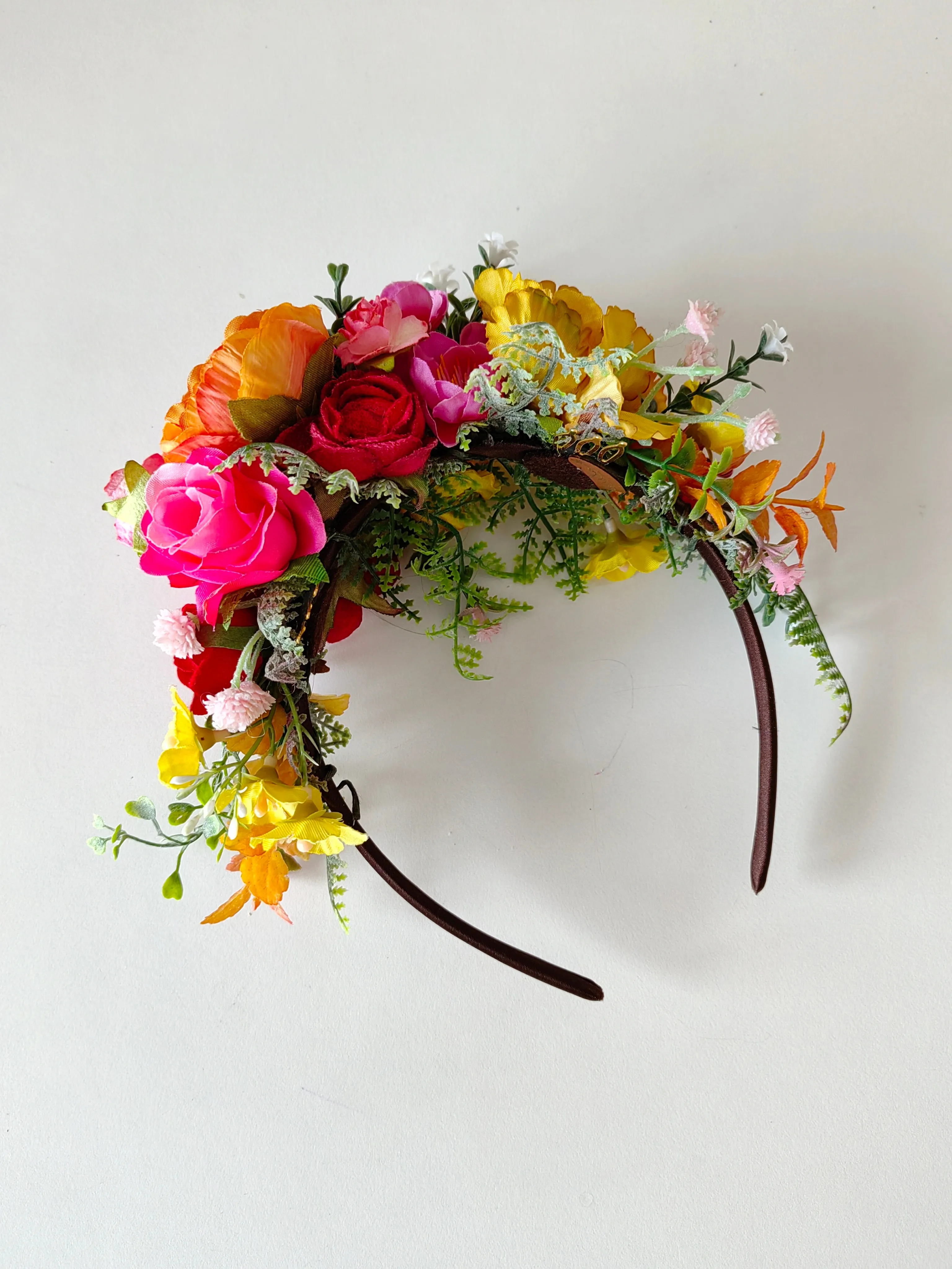 Kids fuchsia flower headband