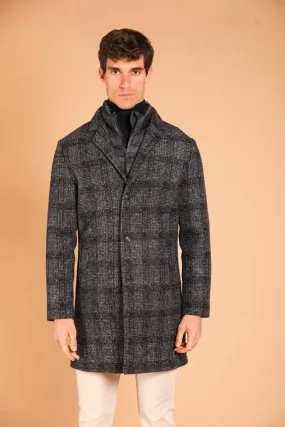 Los Angeles men's wool cloth coat with shaded wales pattern regular fit 