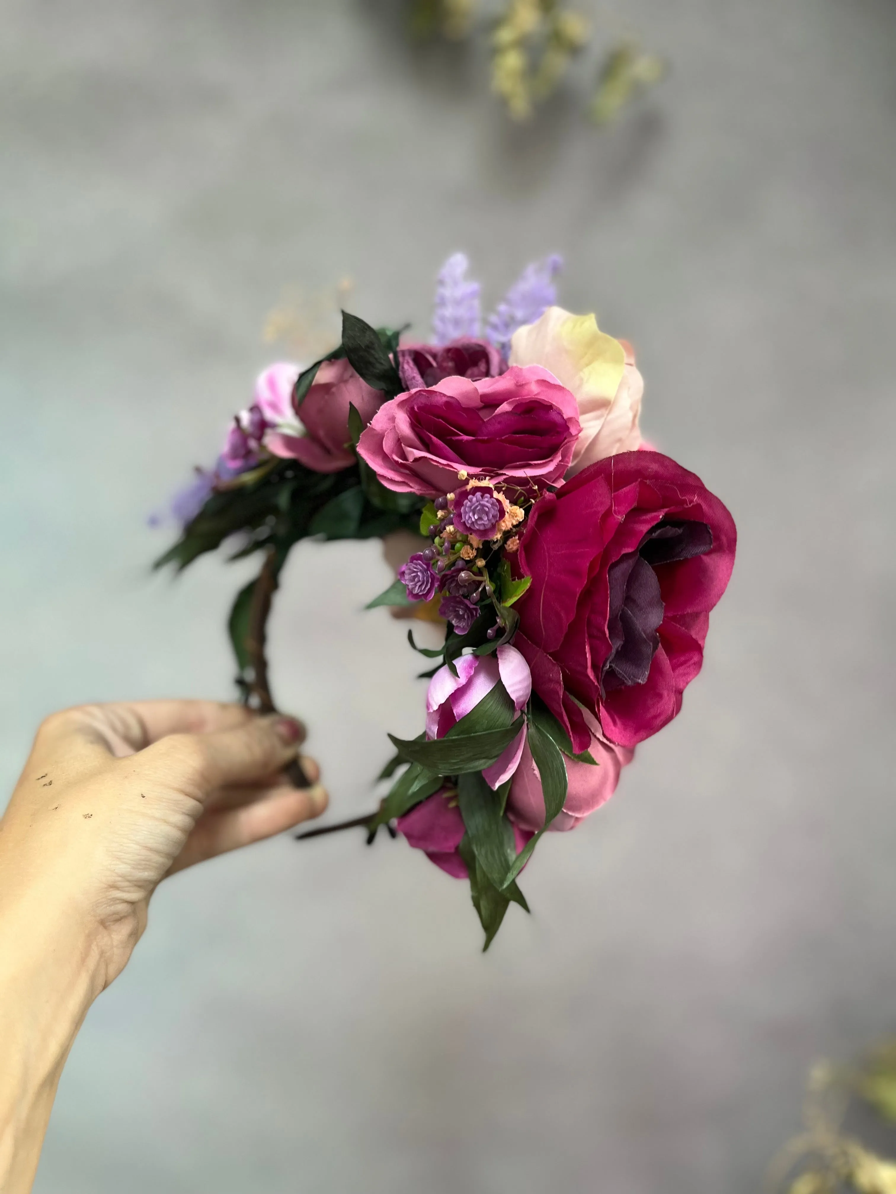 Magenta Frida Kahlo headband