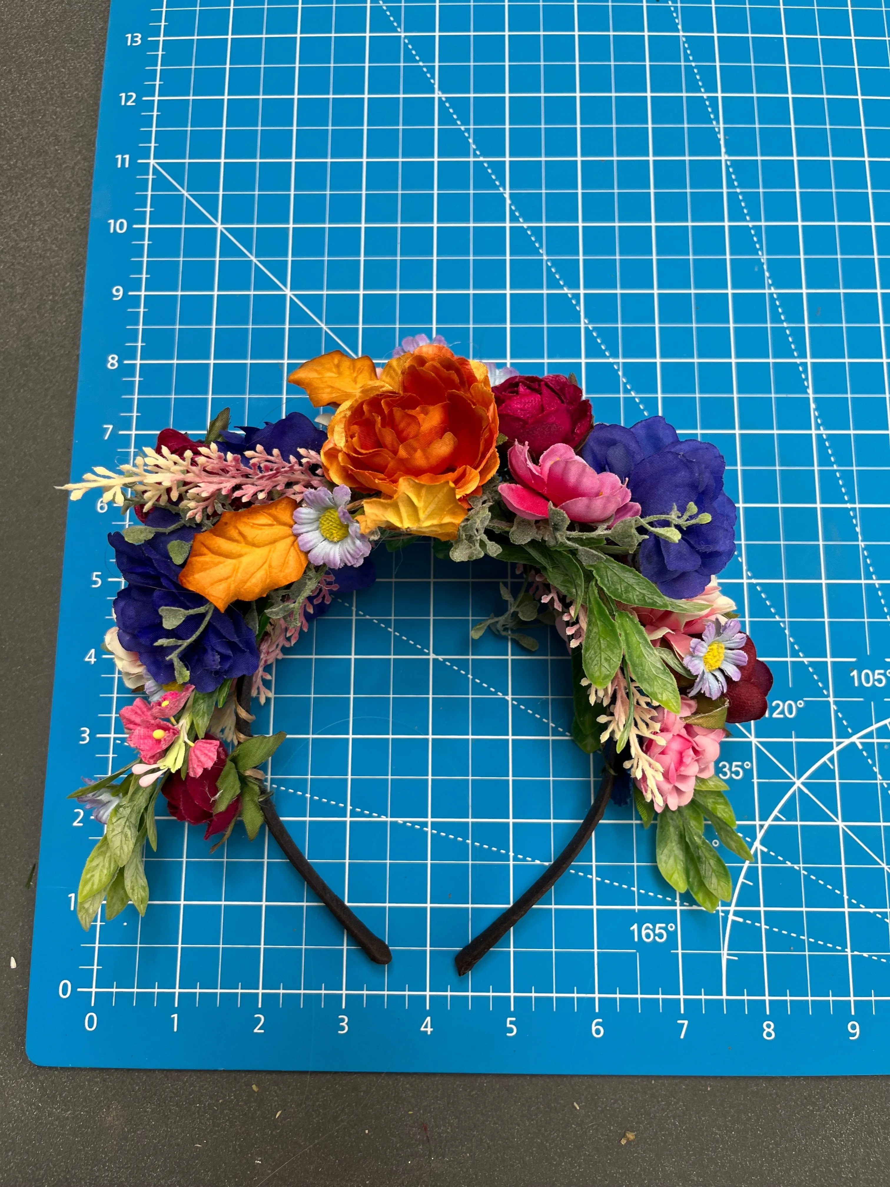 Meadow pink and blue Frida Kahlo headband