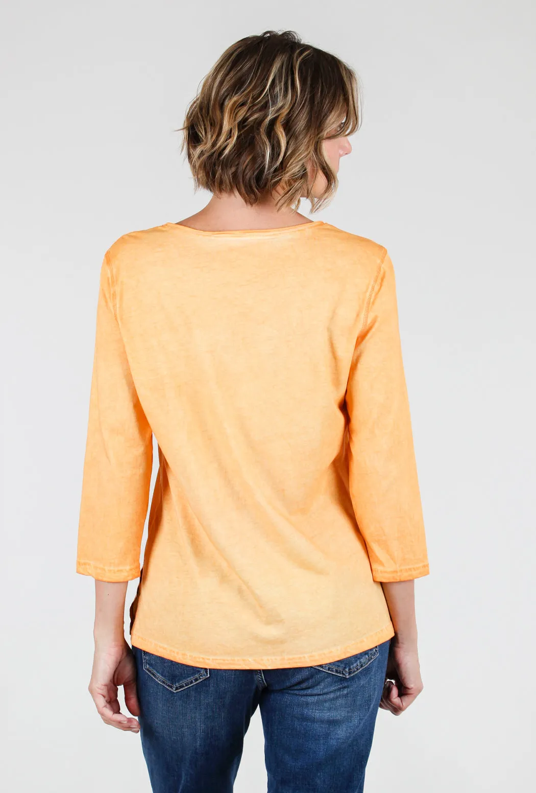 Mineral-Wash 3/4 Sleeve Tee, Adobe