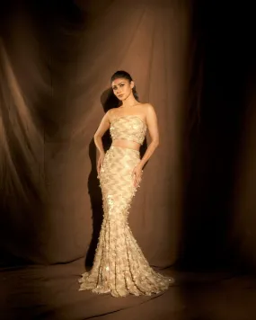 Mouni Roy in Sequin Tube with Marina Skirt