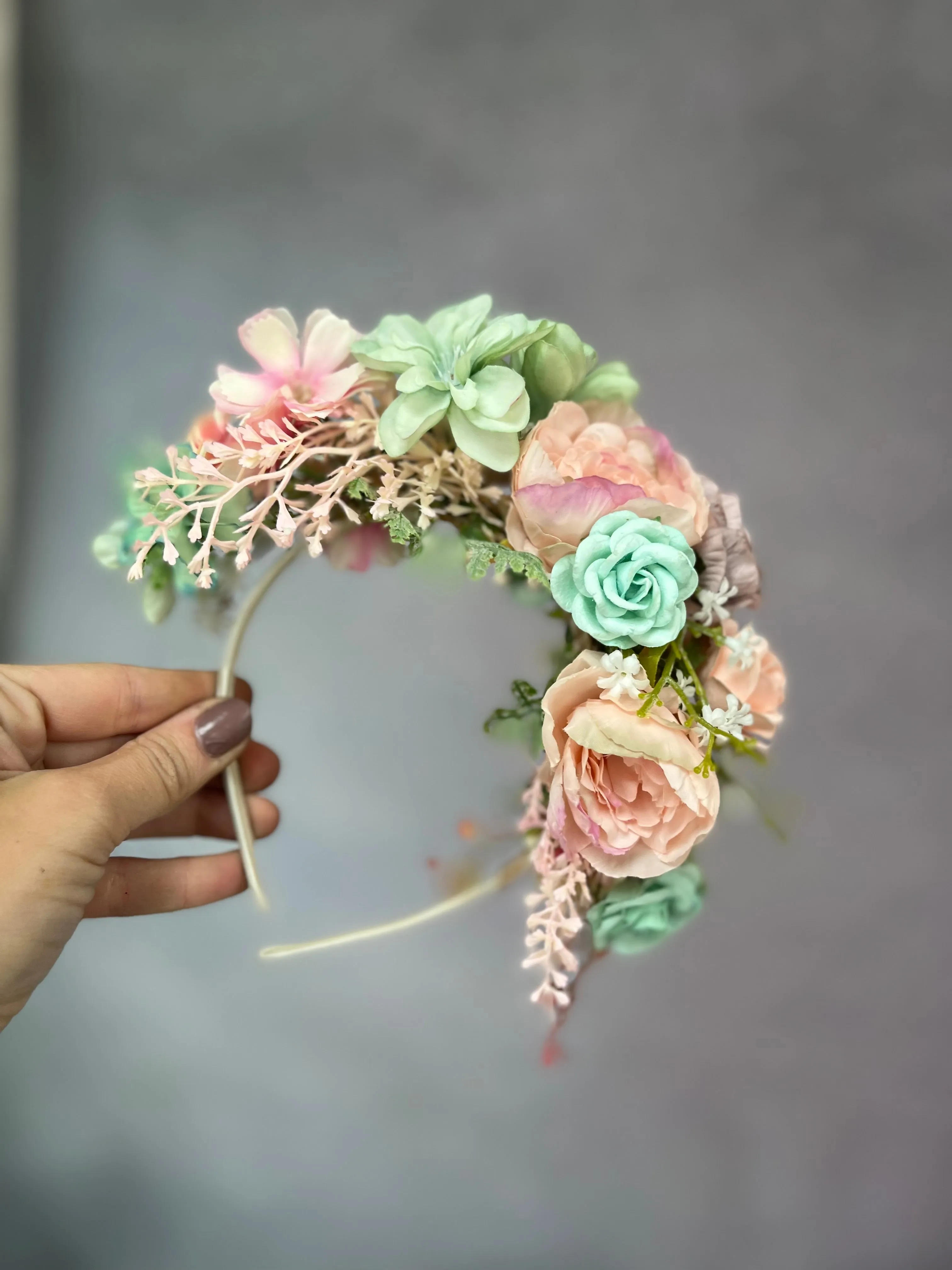 Pastel Frida Kahlo wedding headband