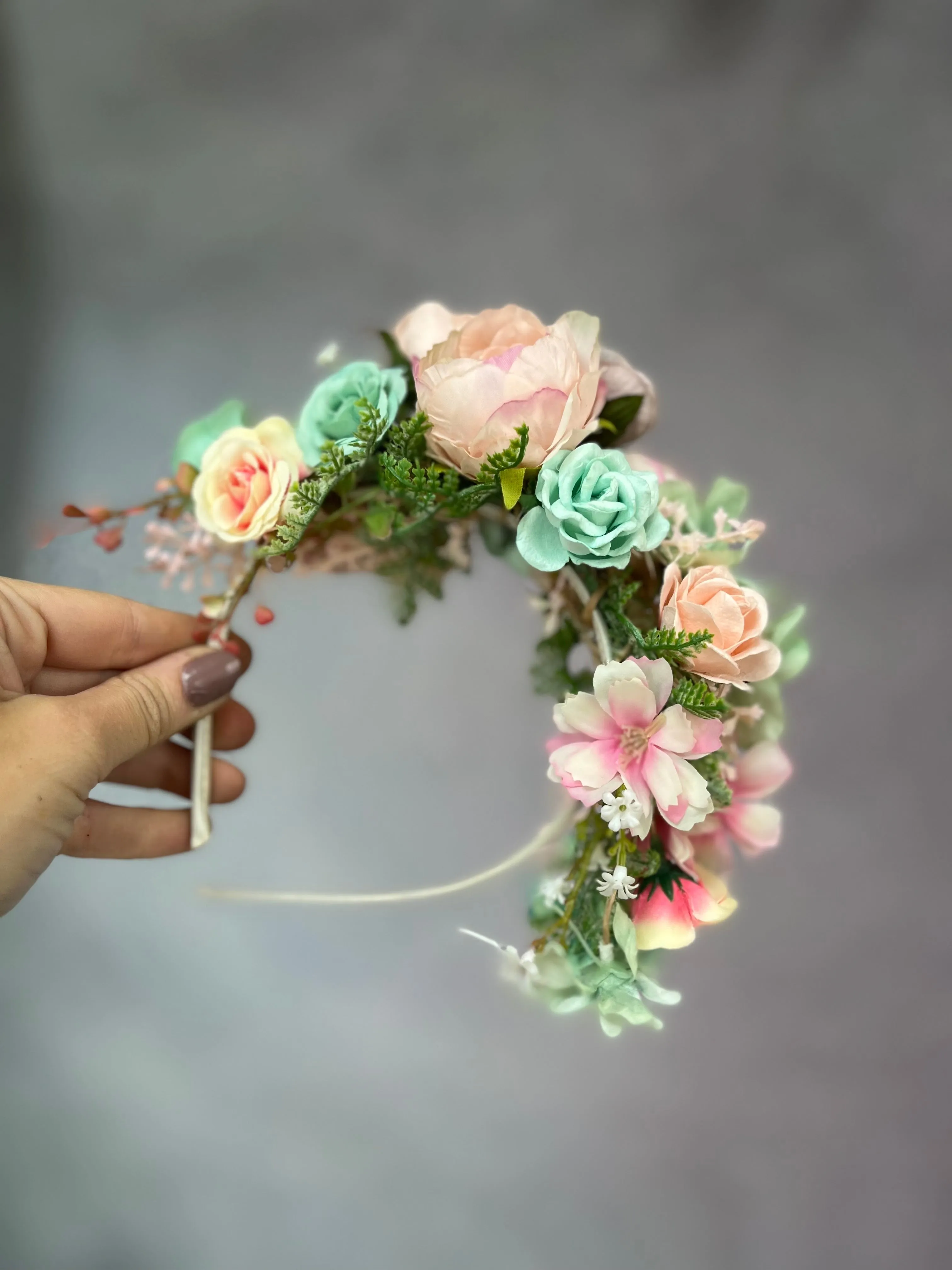 Pastel Frida Kahlo wedding headband