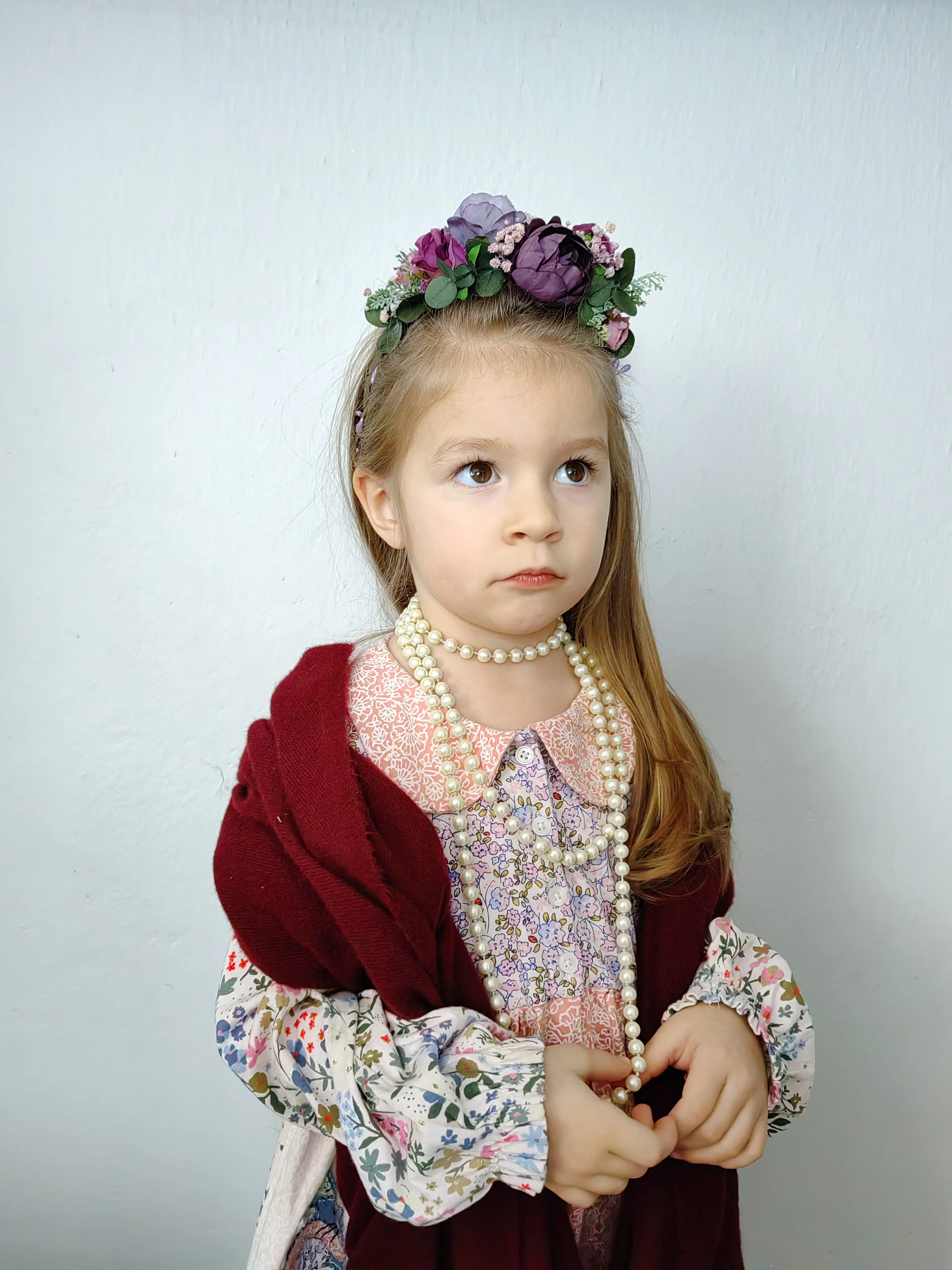 Purple kids flower headband